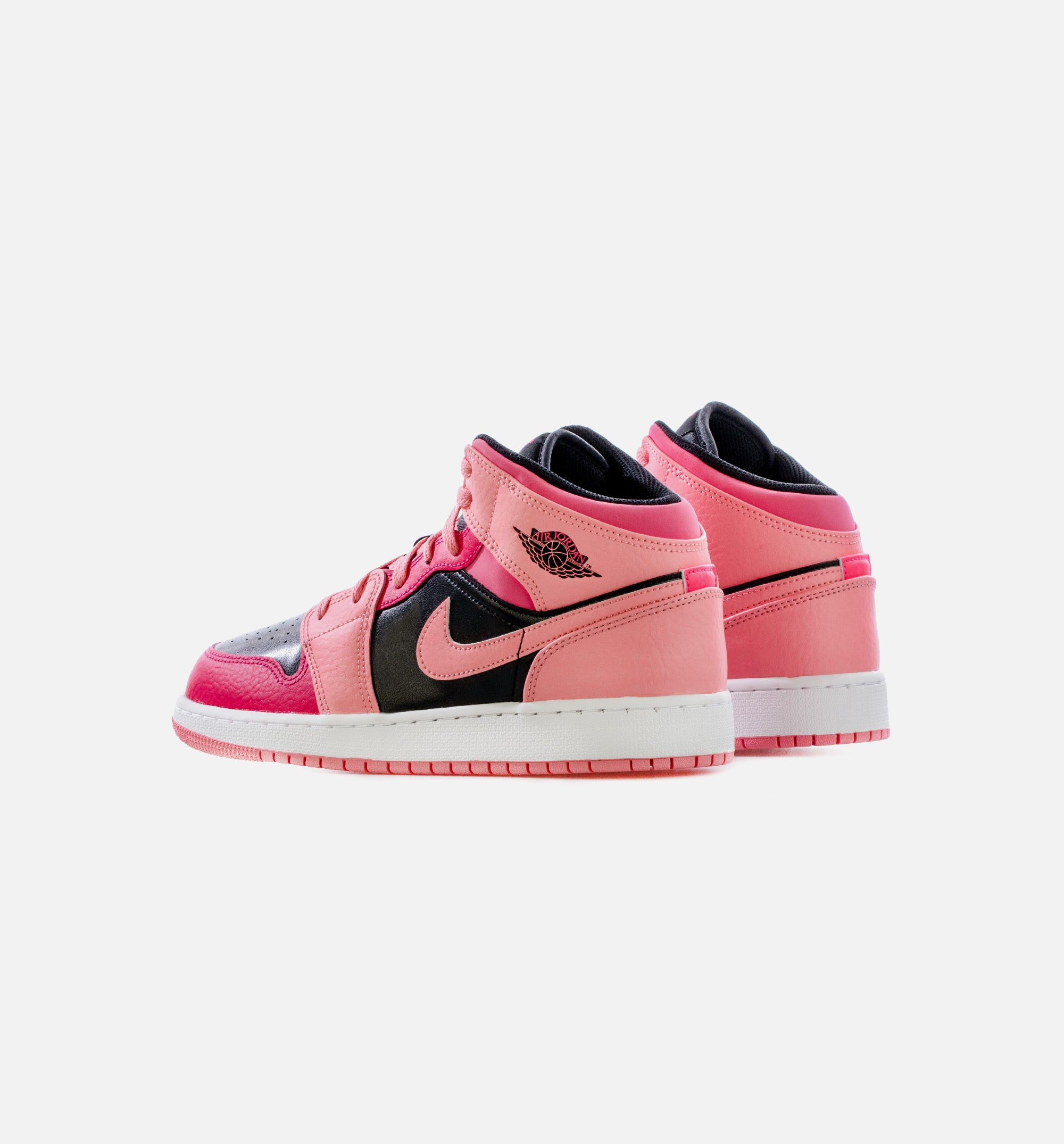 Air Jordan 1 Mid Coral Chalk Grade School Lifestyle Shoe - Black/Pink、mySite、dreamappss