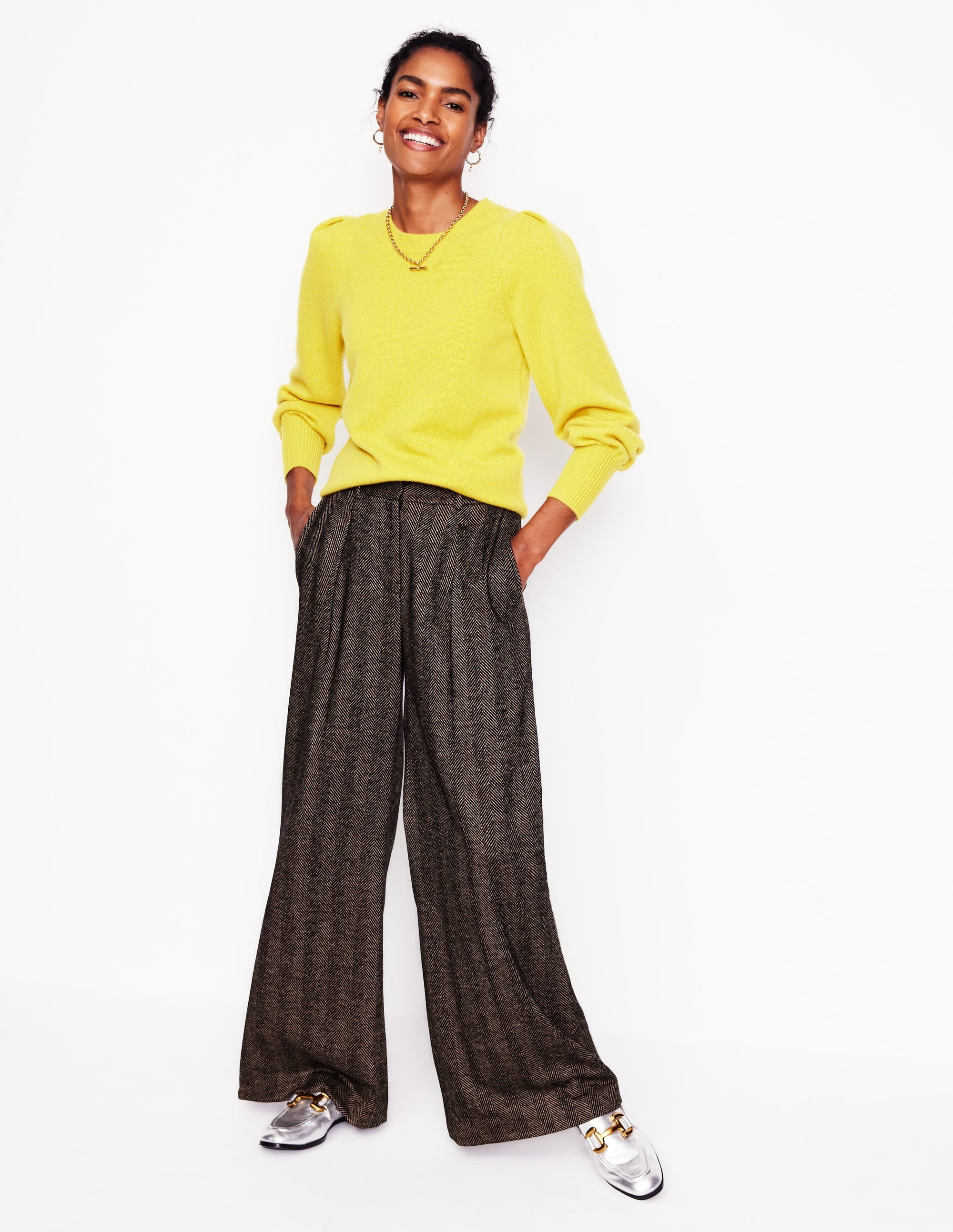  Chiswick Wool Blend Pants-Brown Herringbone、mySite、ashleygrahame