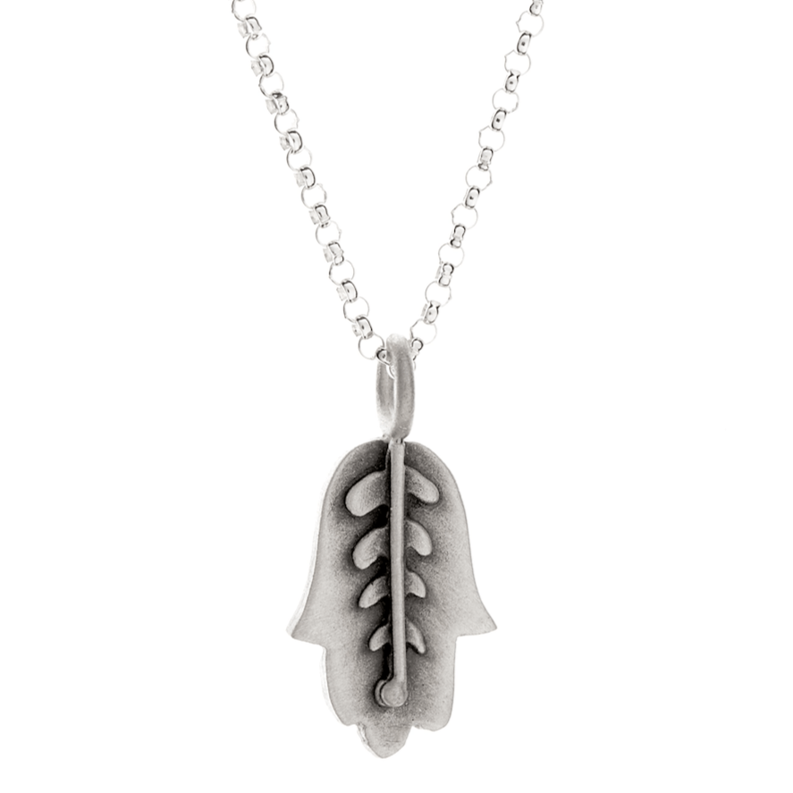 Botanical Hamsa Sterling Silver Necklace by Emily Rosenfeld、mySite、topwebapps