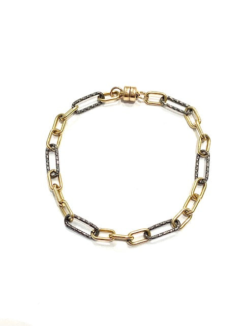 Erin Steele Jewelry Mixed Metal Link Bracelet、mySite、noshort