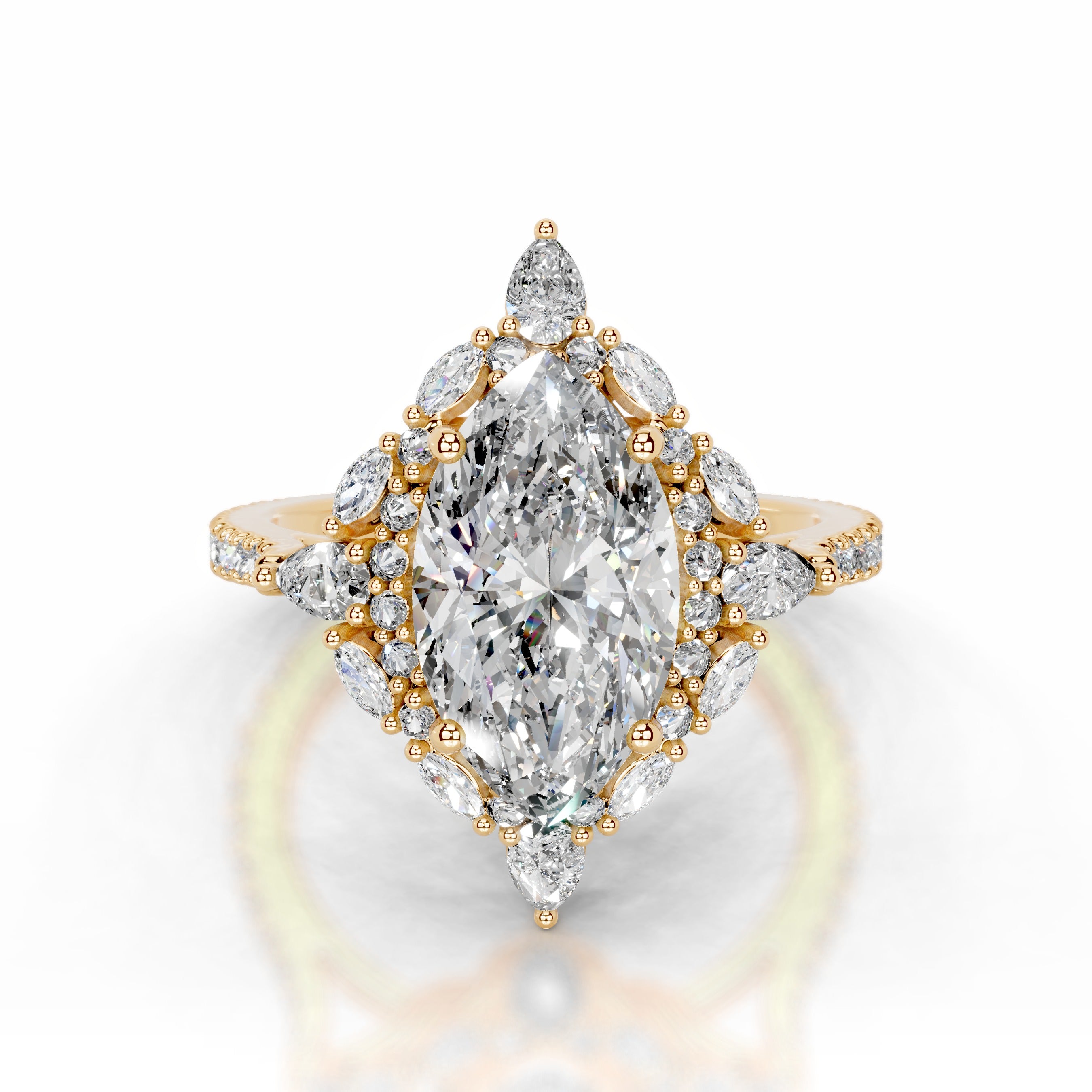 Fernanda Lab Grown Diamond Ring - 18K Yellow Gold、mySite、hinf8tx79