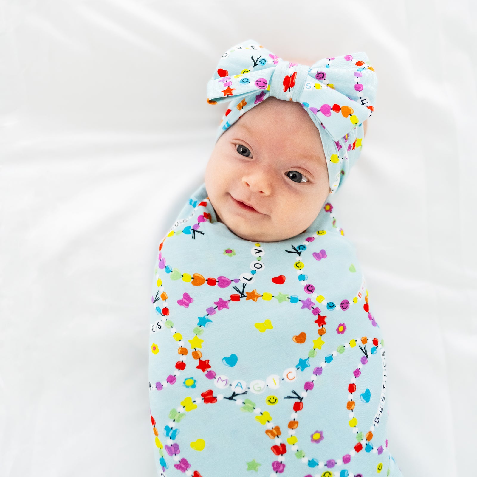 Friends Forever Swaddle & Luxe Bow Headband Set、mySite、g9winljtr