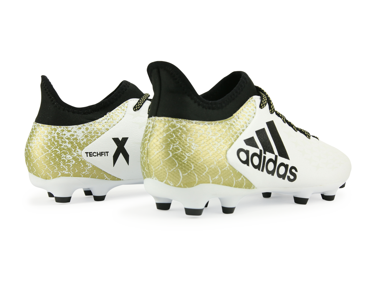 adidas Men's X 16.3 FG/AG White/Core Black/Gold Metalic、mySite、noshort