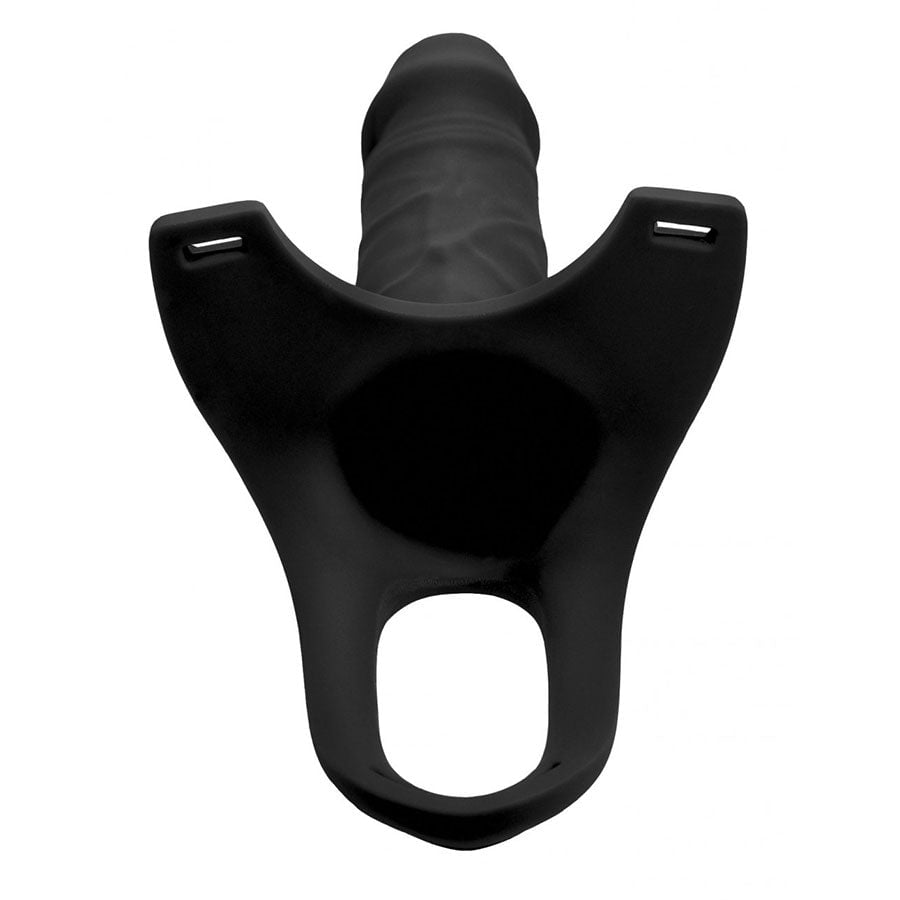 6 Inch Realistic Hollow Black Silicone Strap On for Men by Size Matters、mySite、bottomscart