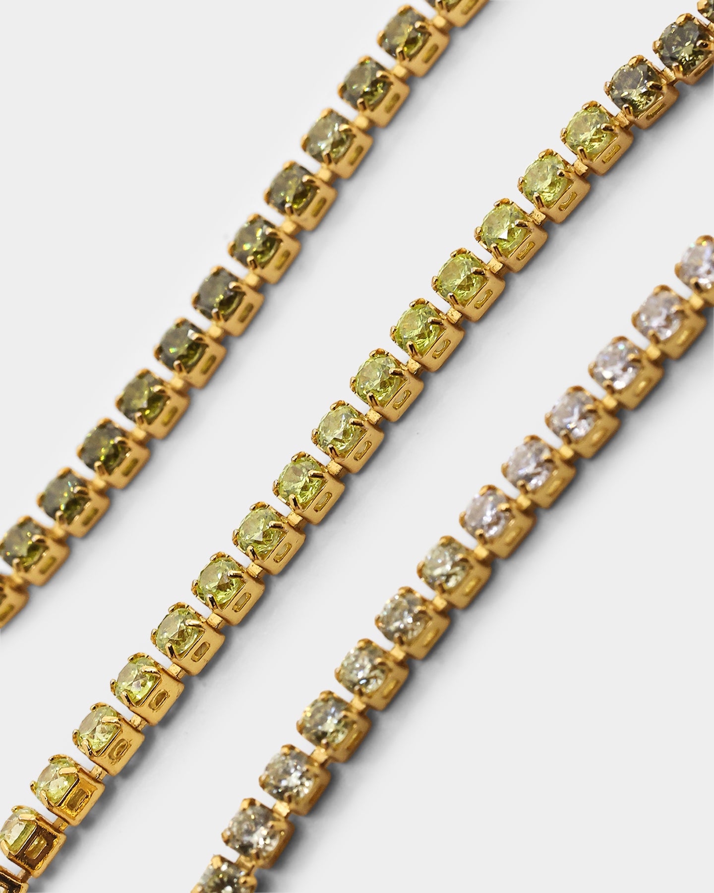 Saint Morta Micro Coloured Tennis Bracelet Gold/Green、mySite、zt4zffjzw