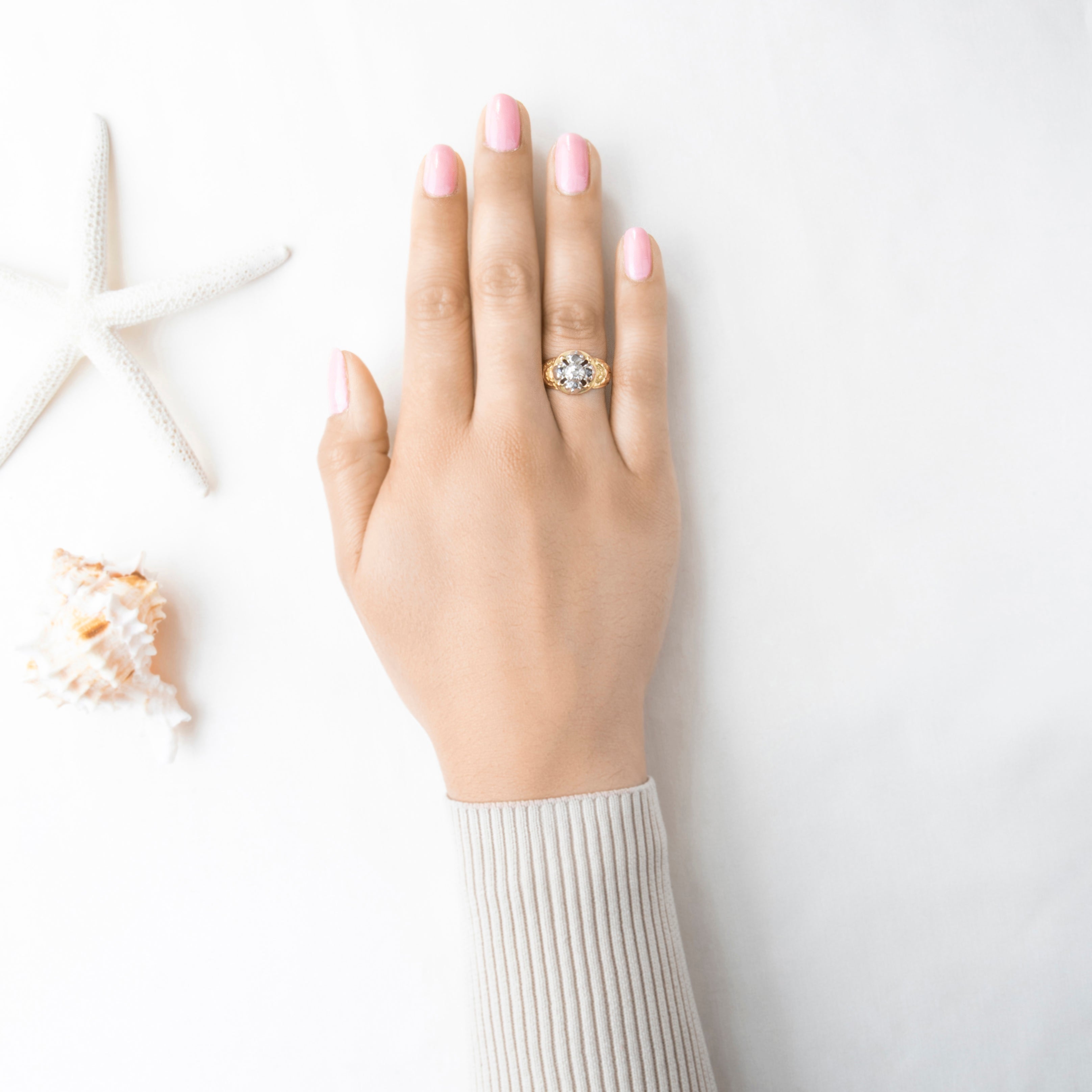 Antique Georgian 14k Yellow Gold .29cttw Diamond Wonderful Engraved Ring 8.25、mySite、hinf8tx79