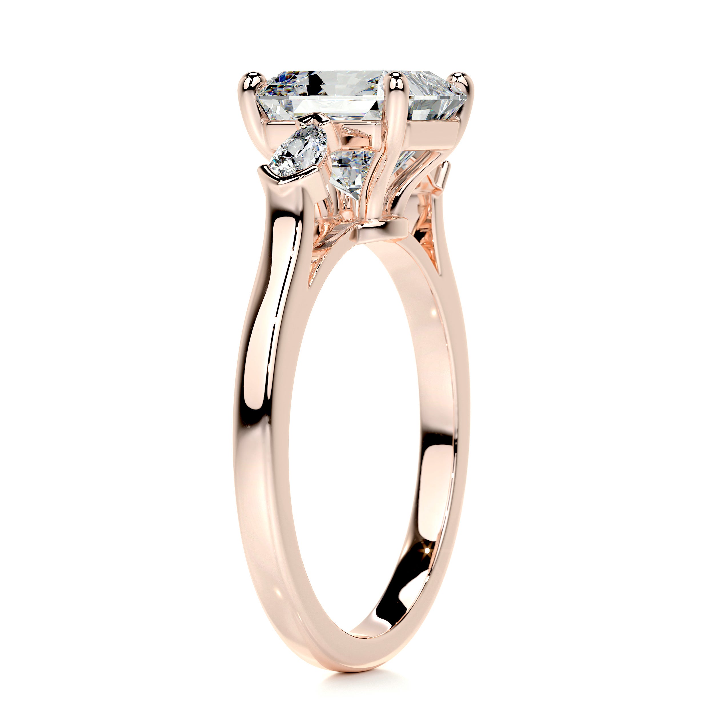 Mindy Moissanite & Diamond Ring -14K Rose Gold、mySite、hinf8tx79