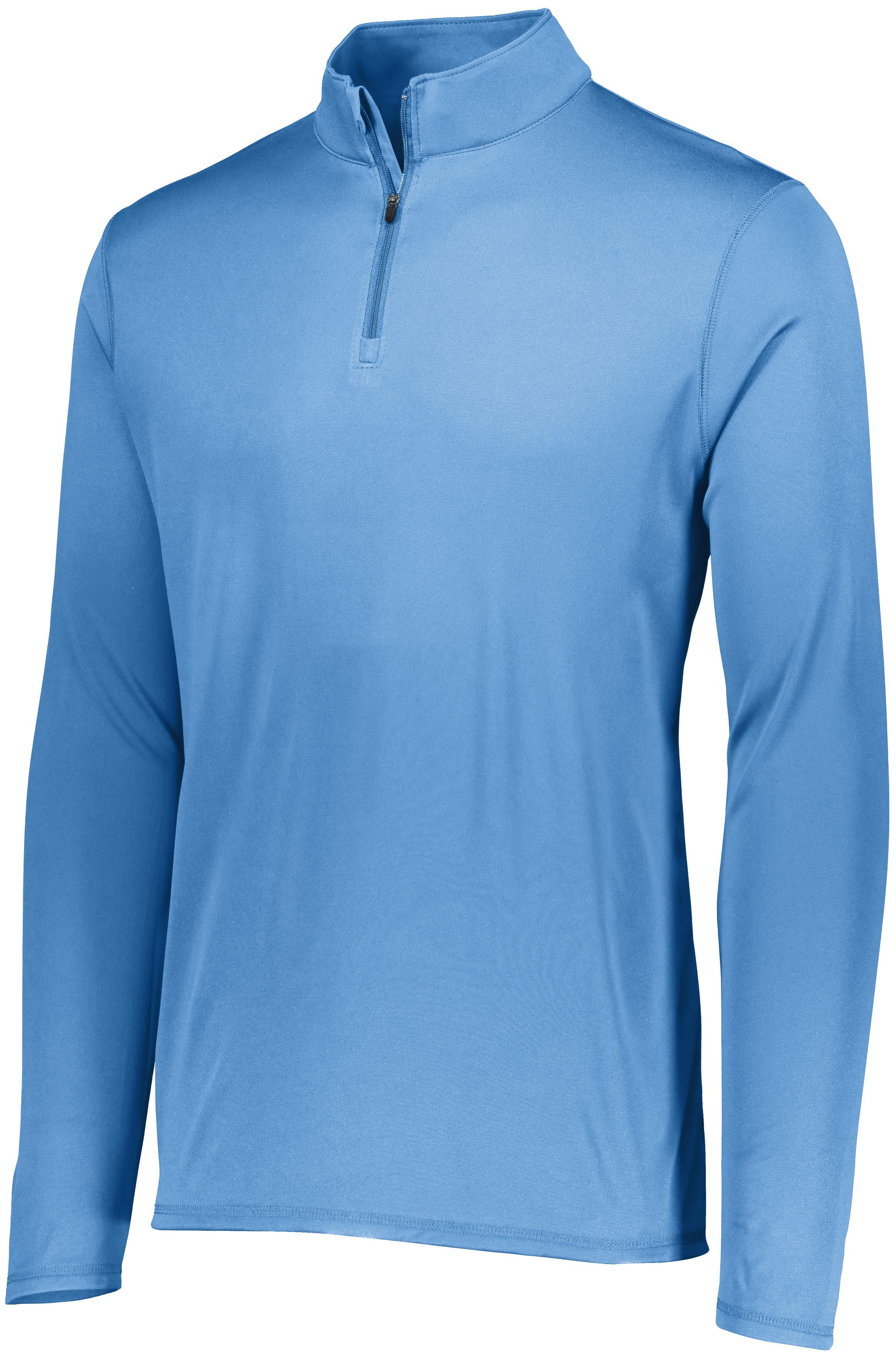 Augusta Attain Wicking 1/4 Zip Pullover- Light Blue、mySite、noshort