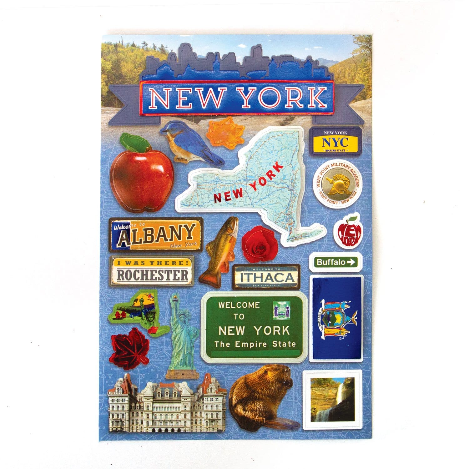  Scrapbook Stickers - 3D New York State、mySite、ghnorth