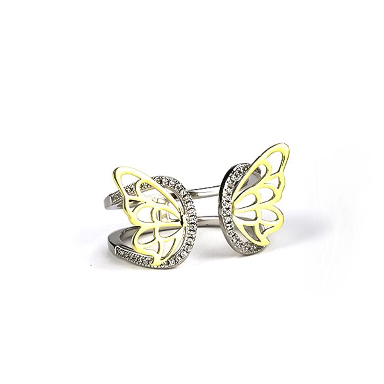 Sterling Silver Enamel Butterfly Necklace with Swarovski Crystal Top of the Line!、mySite、g9winljtr