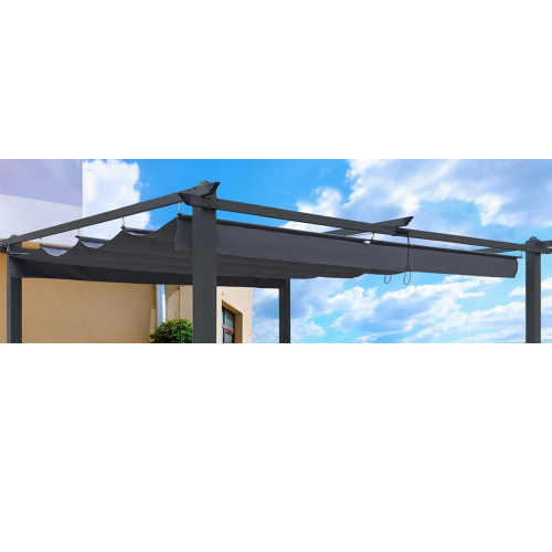 Replacement Canopy Top Cover Fabric for 13 x 10 Ft Outdoor Patio Retractable Pergola Sun-shelter Canopy、、eastwooduniform