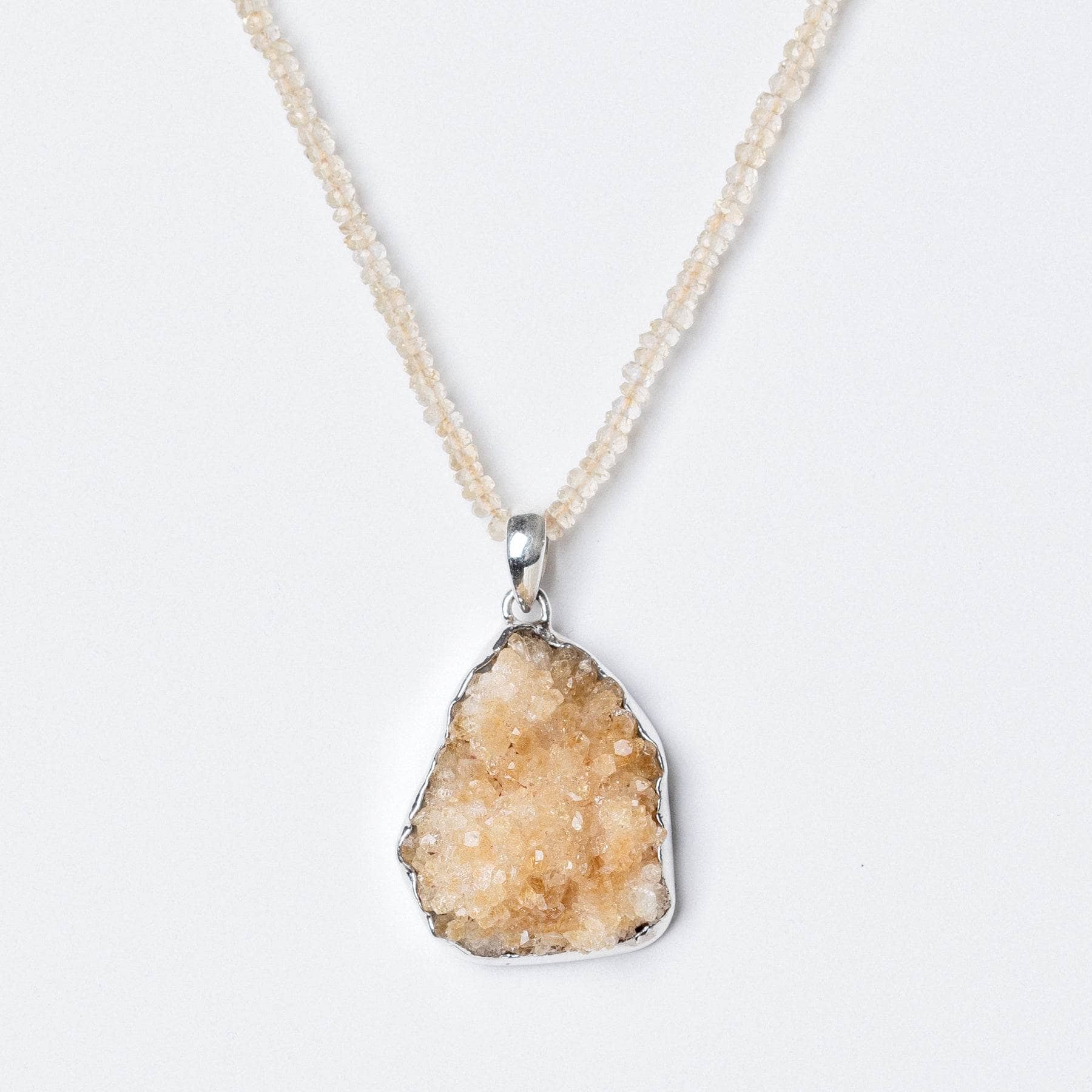 Citrine Druzy Pendant Necklace、mySite、hinf8tx79