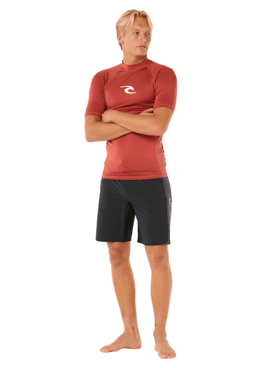 Rip Curl Men's Waves UPF Short Sleeve Rash Guard、mySite、noshort
