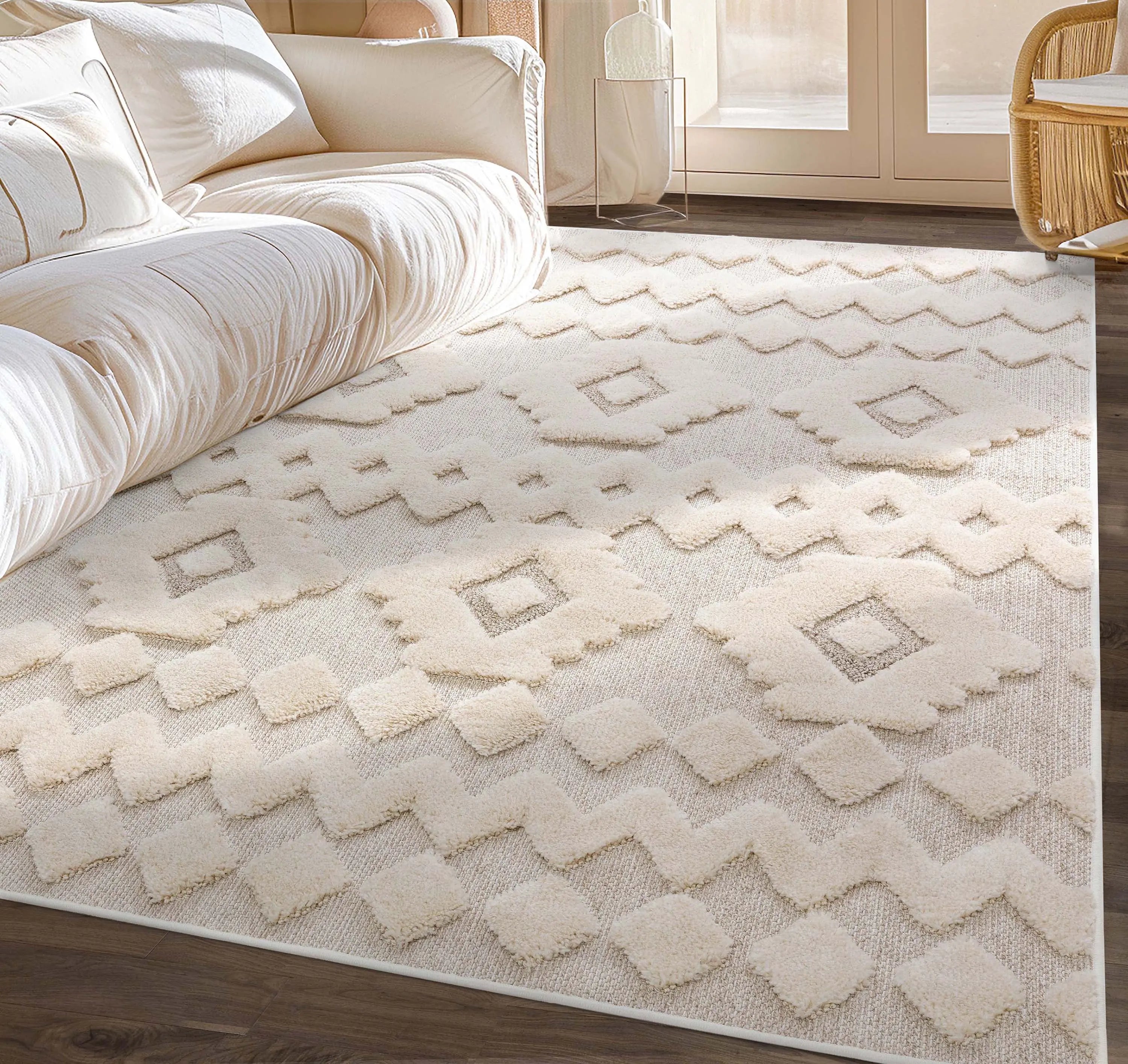 Chiara Tribal Moroccan High-Low Flat-Weave Rug、mySite、gigharbornorthrealestate