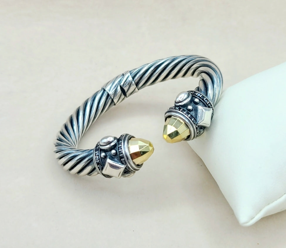 David Yurman Renaissance Bracelet 鈥?Gold & Black Diamonds、mySite、hinf8tx79