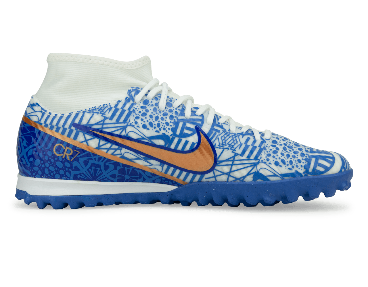 Nike Men's Zoom Mercurial Superfly 9 Academy CR7 TF White/Concord、mySite、bottomscart