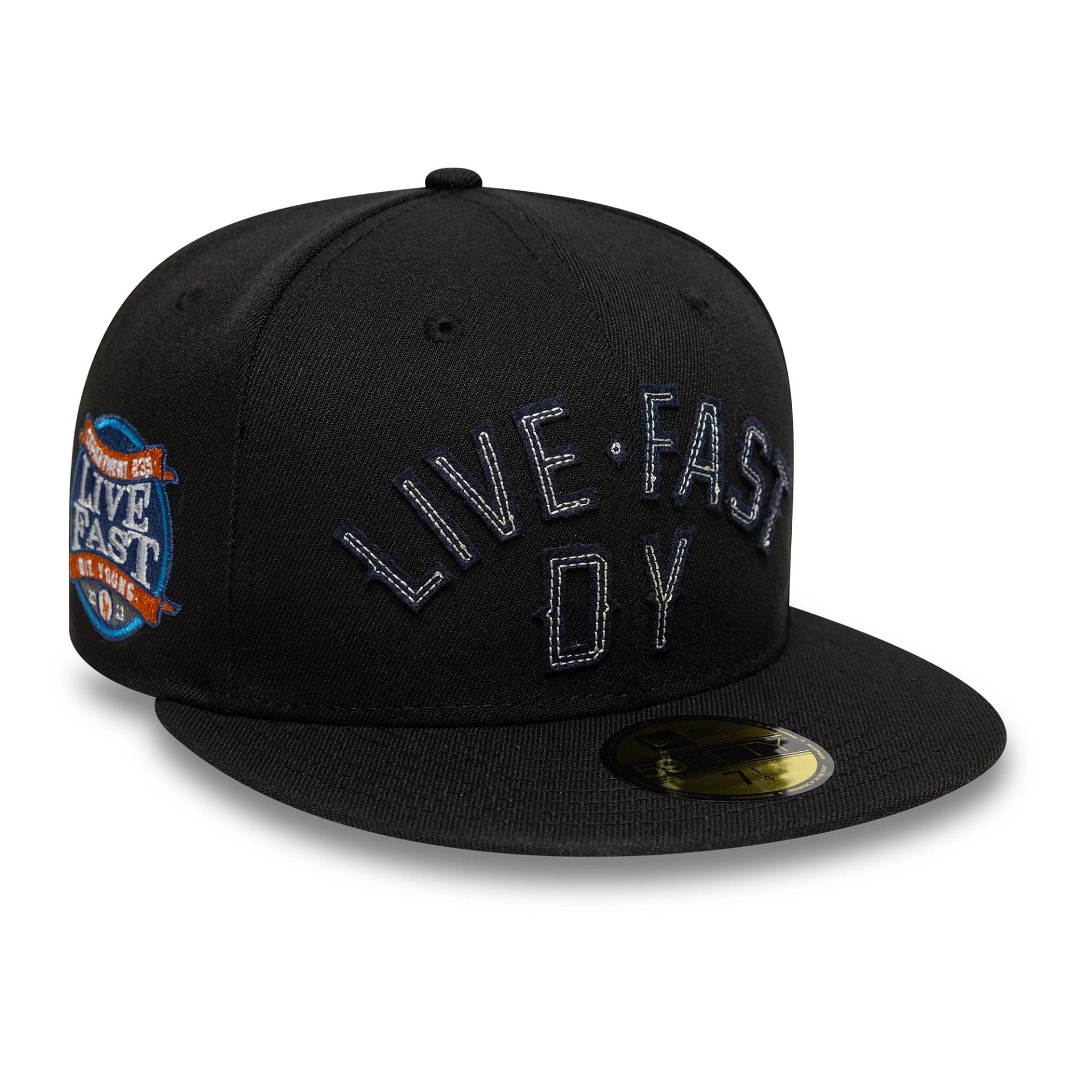 LFDY x New Era Wordmark Black Low Profile 59FIFTY Fitted Cap、mySite、vikingsvslions