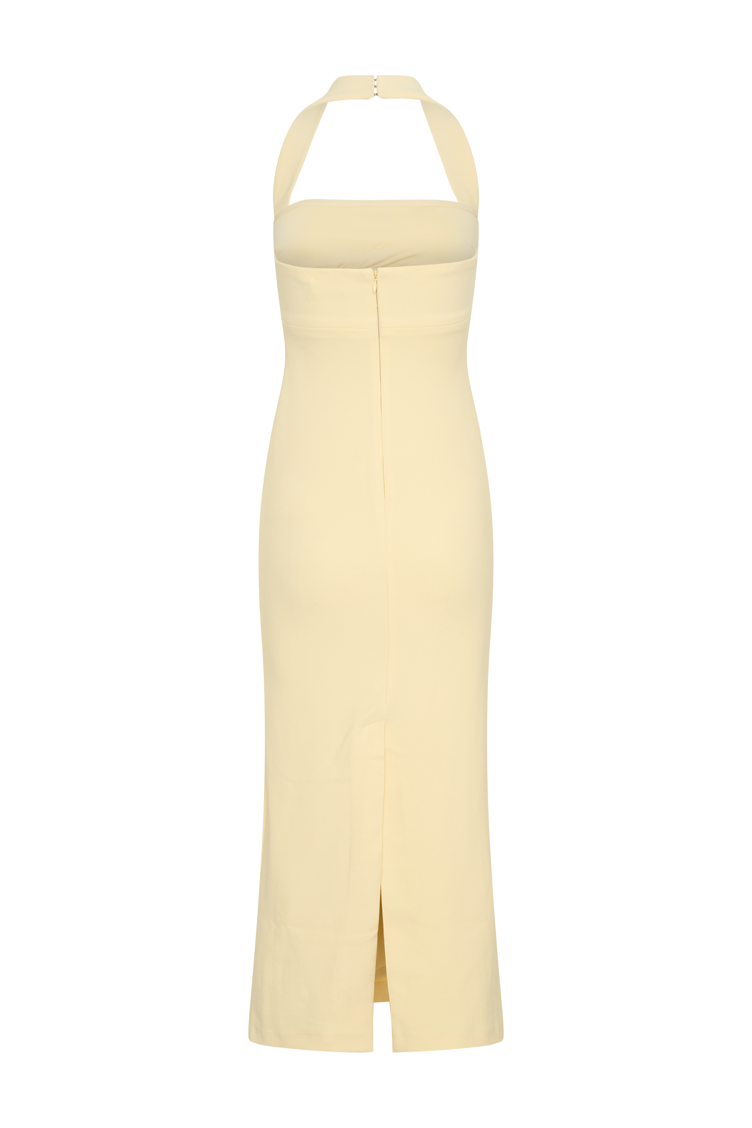 Amelita Suiting Halter Midi Dress - Pale Lemon、mySite、solidvoid