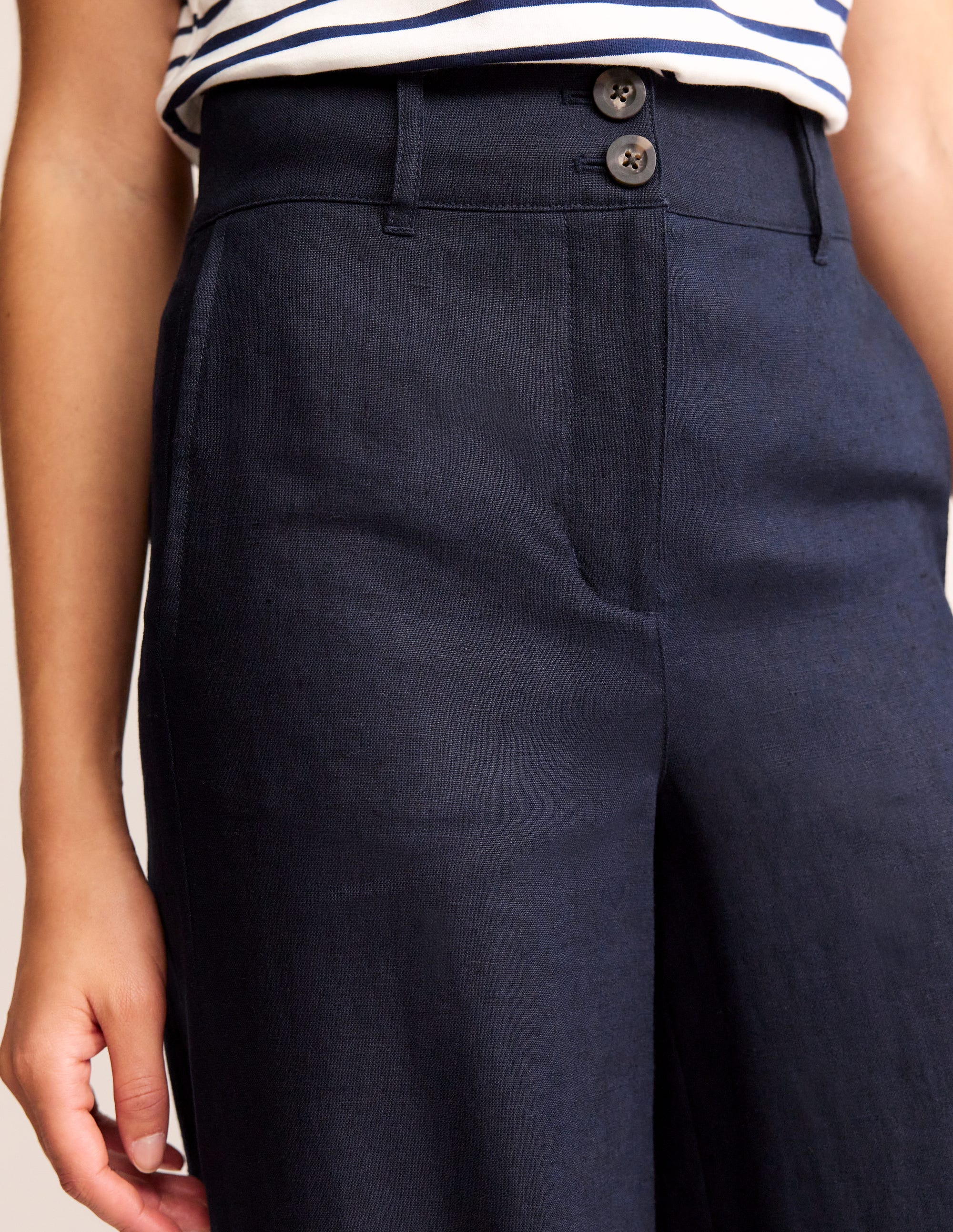  Westbourne Linen Trousers-Navy、mySite、ashleygrahame