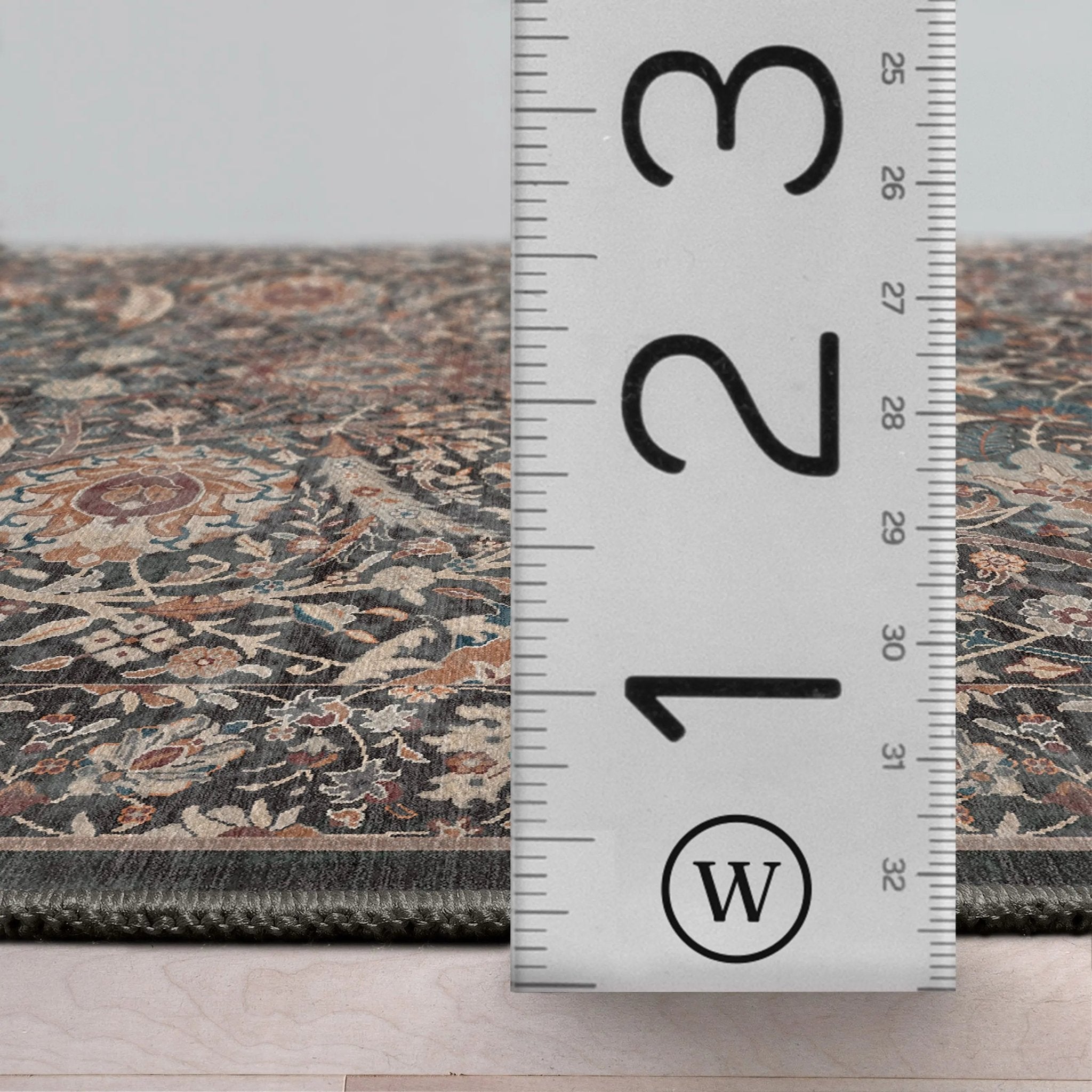 Liana Vintage Oriental Charcoal Grey Flat-Weave Rug、mySite、gigharbornorthrealestate