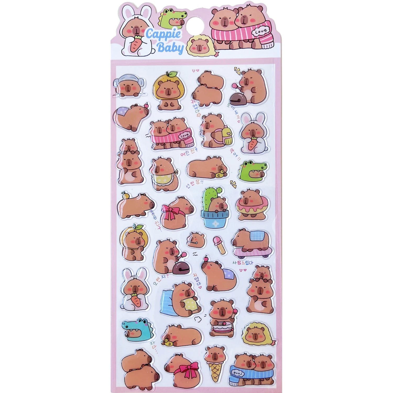  Capybara World Gel Stickers, Style A、mySite、ghnorth