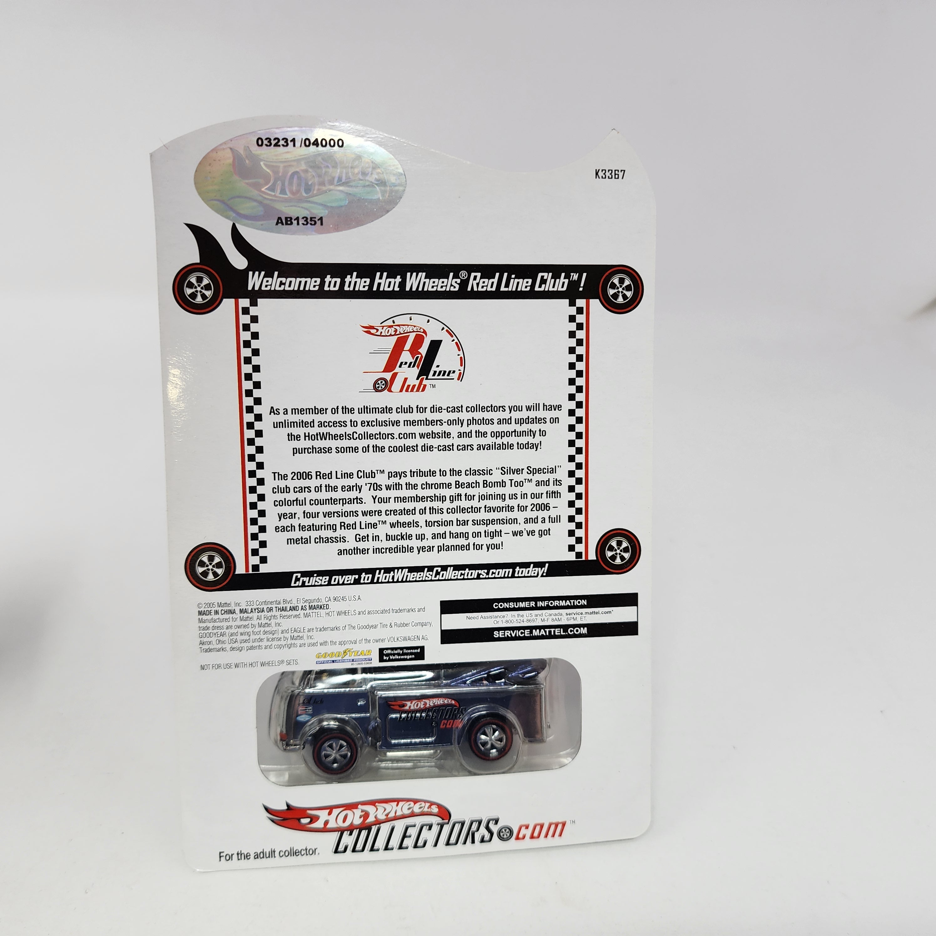 Beach Bomb Too CHROME * Hot Wheels Red Line Club RLC Exclusive、mySite、hgirdovlk