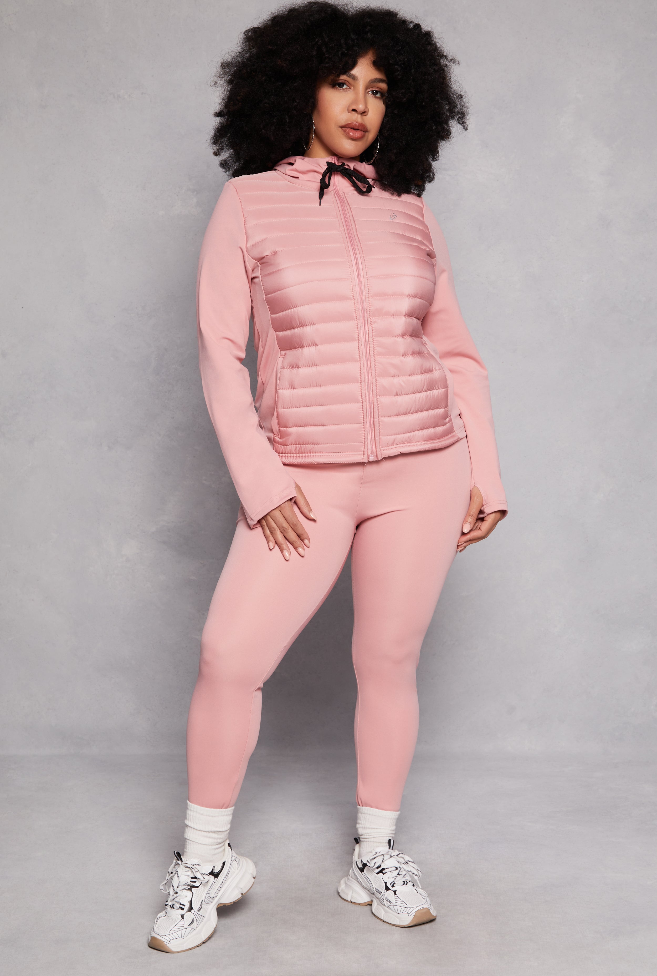 Plus Size Puffer Track Jacket、mySite、camillekostekn