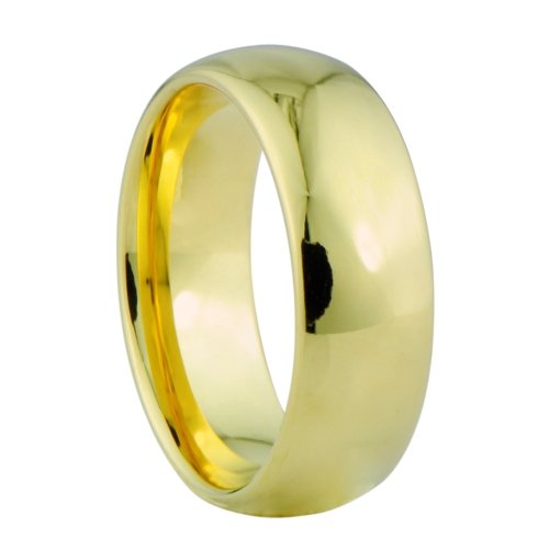 Domed design Wedding band or ring - Highly Polished 18K Gold Ion or IP plated、mySite、elrpsem3k