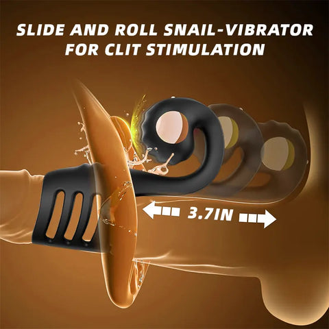 SnailVibe 360° Dual Stimulation Cock Ring Sleeve