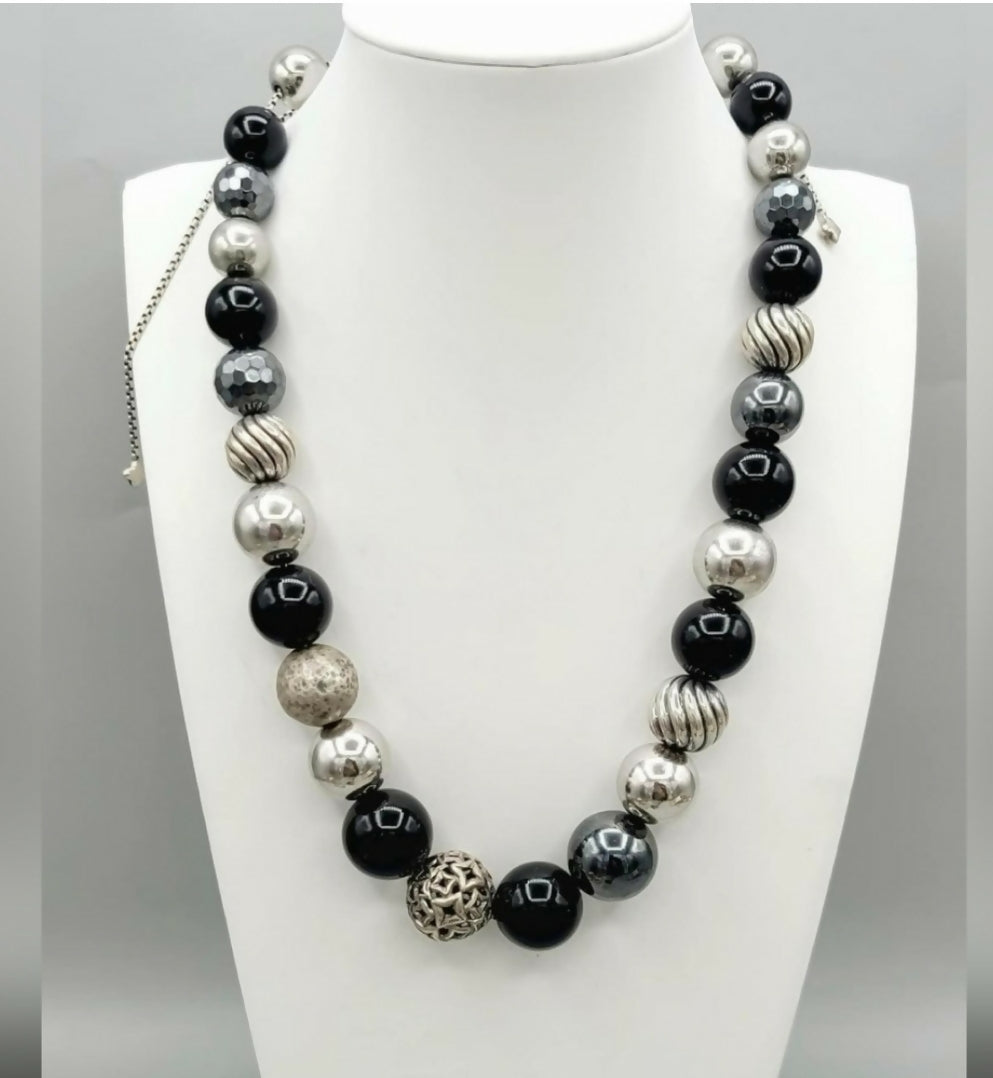 David Yurman Elements Bead Necklace 鈥?Black Onyx & Hematite、mySite、hinf8tx79