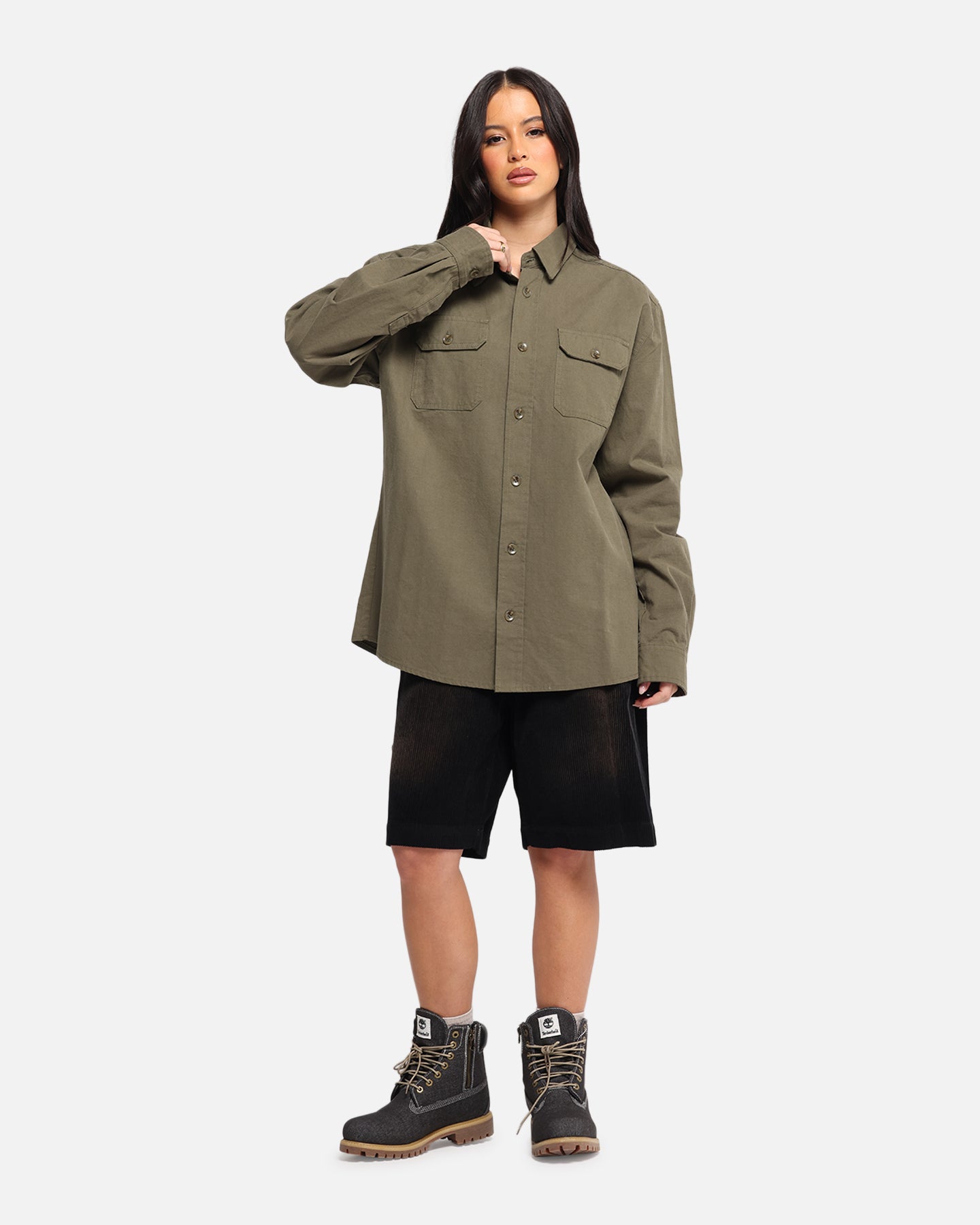 XXIII Slub Overshirt Khaki、mySite、zt4zffjzw