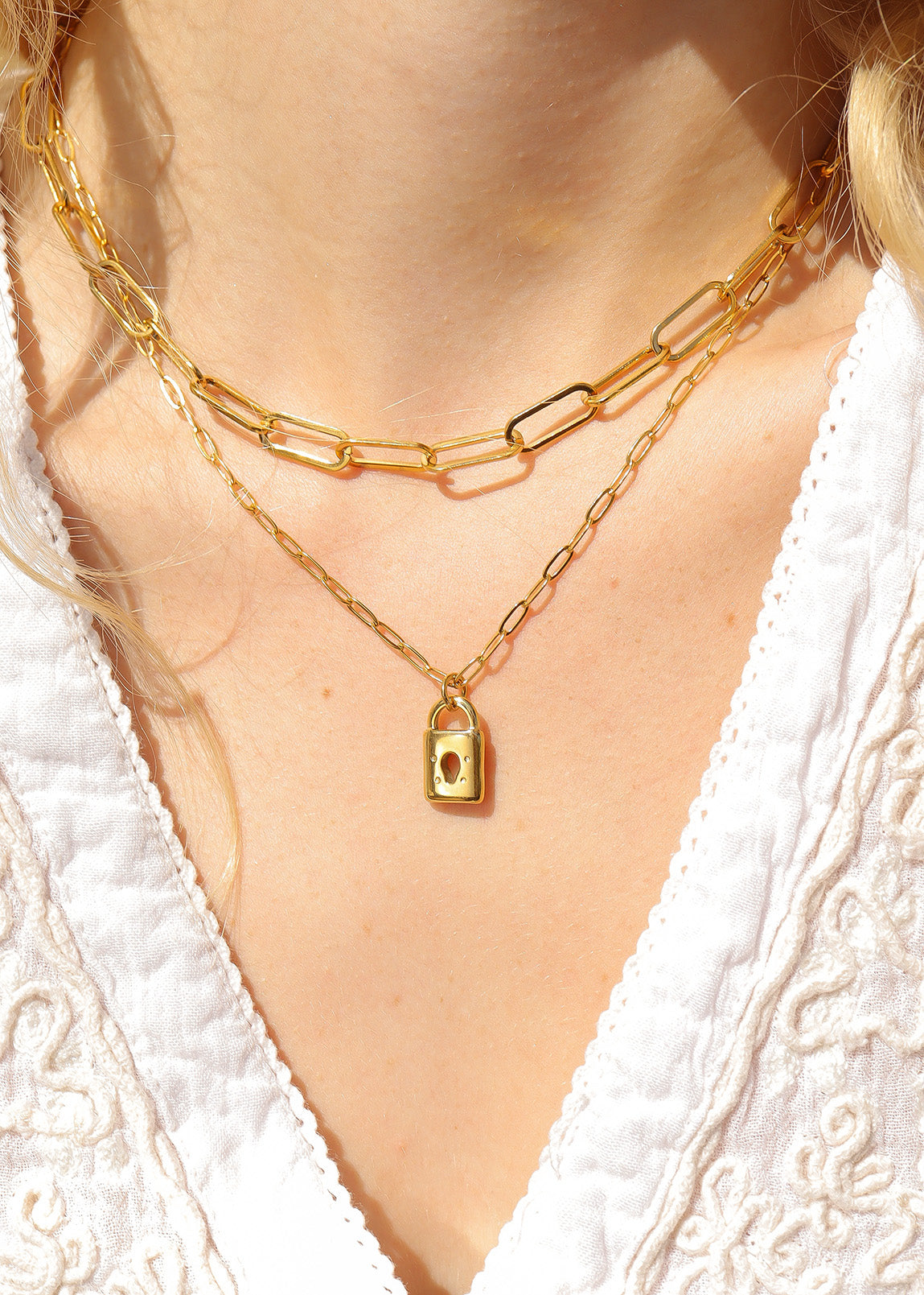 18K Gold PVD Stainless Steel Padlock Charm / PDL0012、mySite、dreamappss