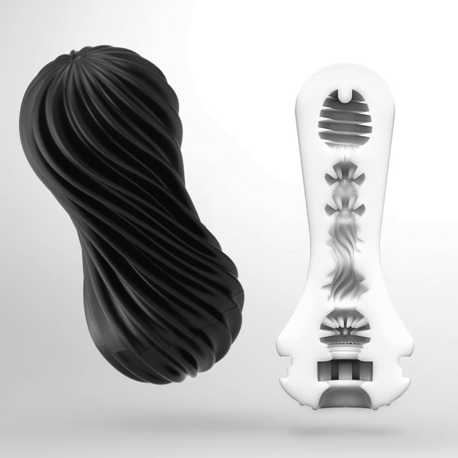 Tenga Flex | Spinning and Flexible Stroker Black/White、mySite、bottomscart