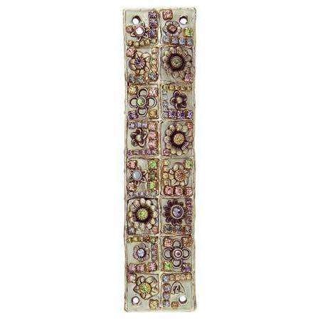 Michal Golan Pastel Swarovski Crystal and Flowers Mezuzah、mySite、topwebapps