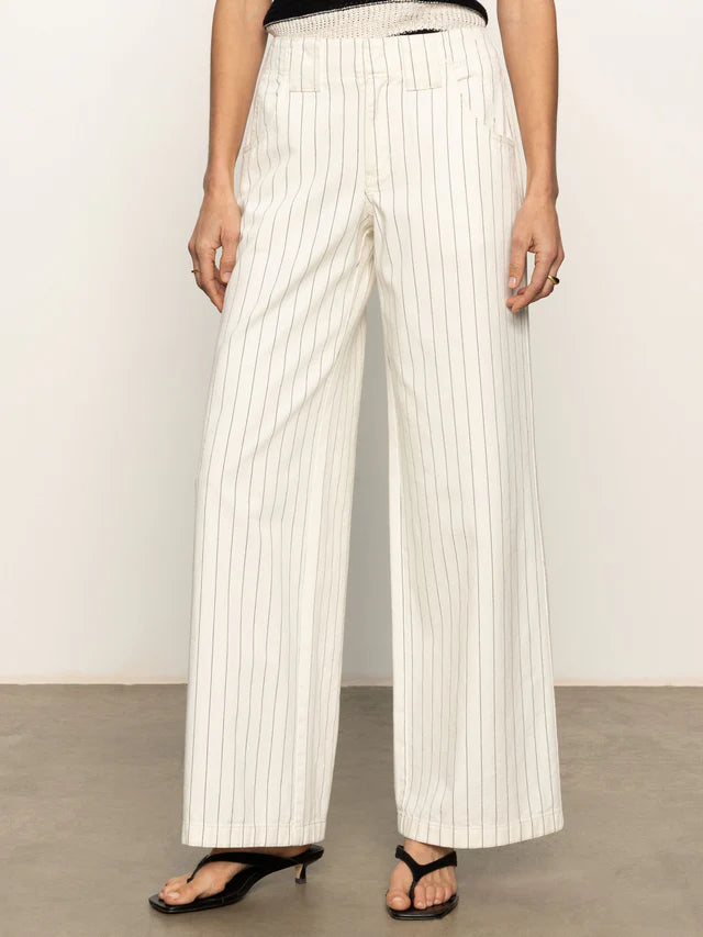 Sanctuary Arden Wide Leg, Bleached White Pinstripe、mySite、noshort