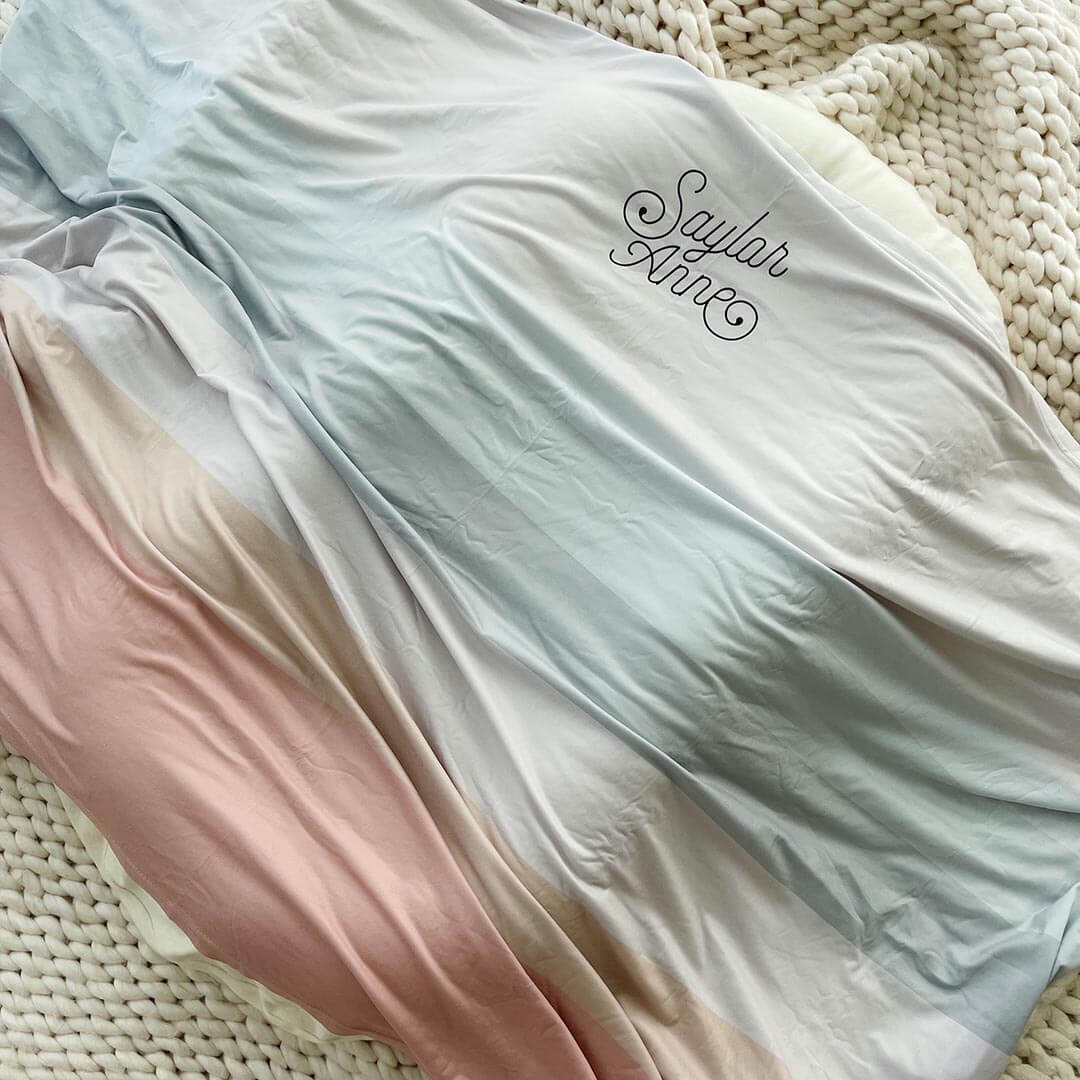  Personalized Ombre Swaddle | Desert Stripes、mySite、layawaytickets