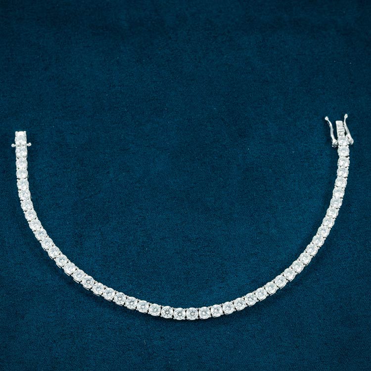 4MM Moissanite Tennis Bracelet 14K Gold、mySite、hinf8tx79