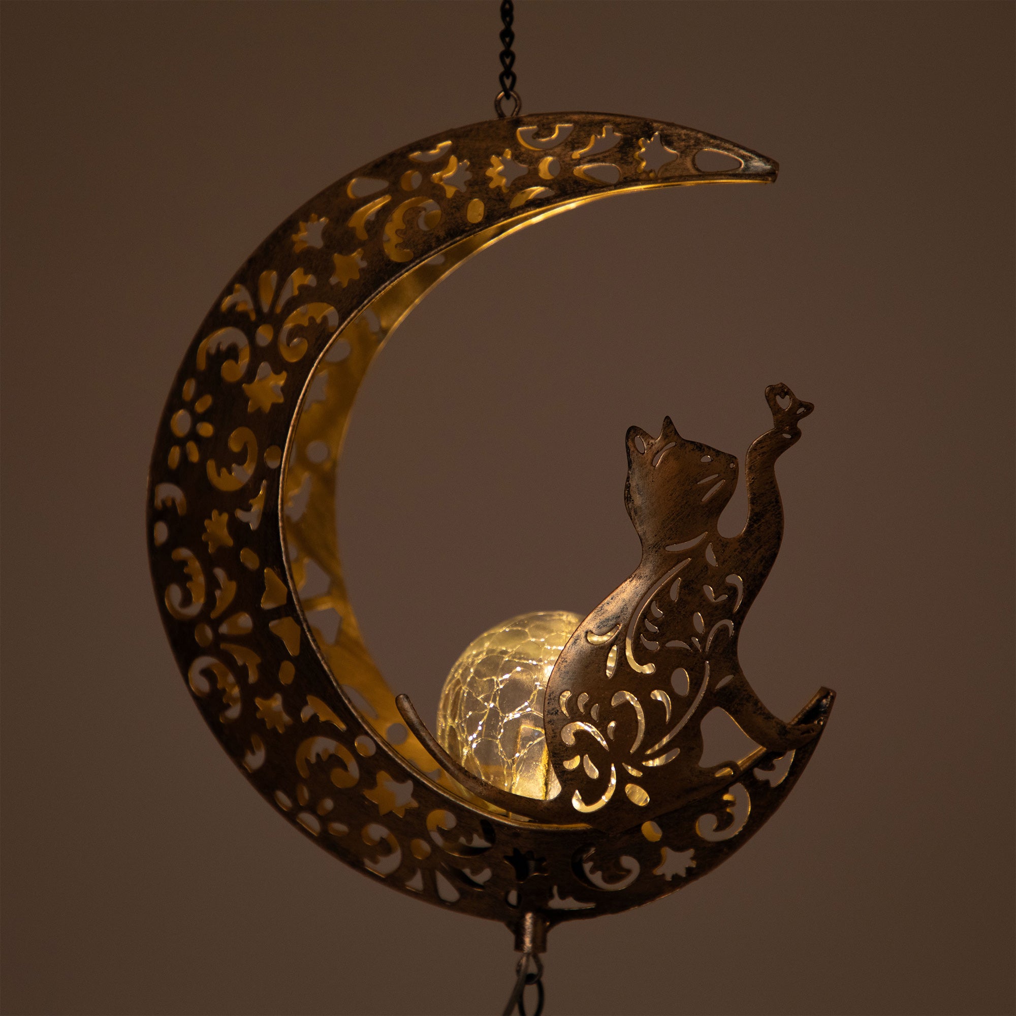 Pet Crescent Moon Solar Wind Chime、mySite、camillekostekn