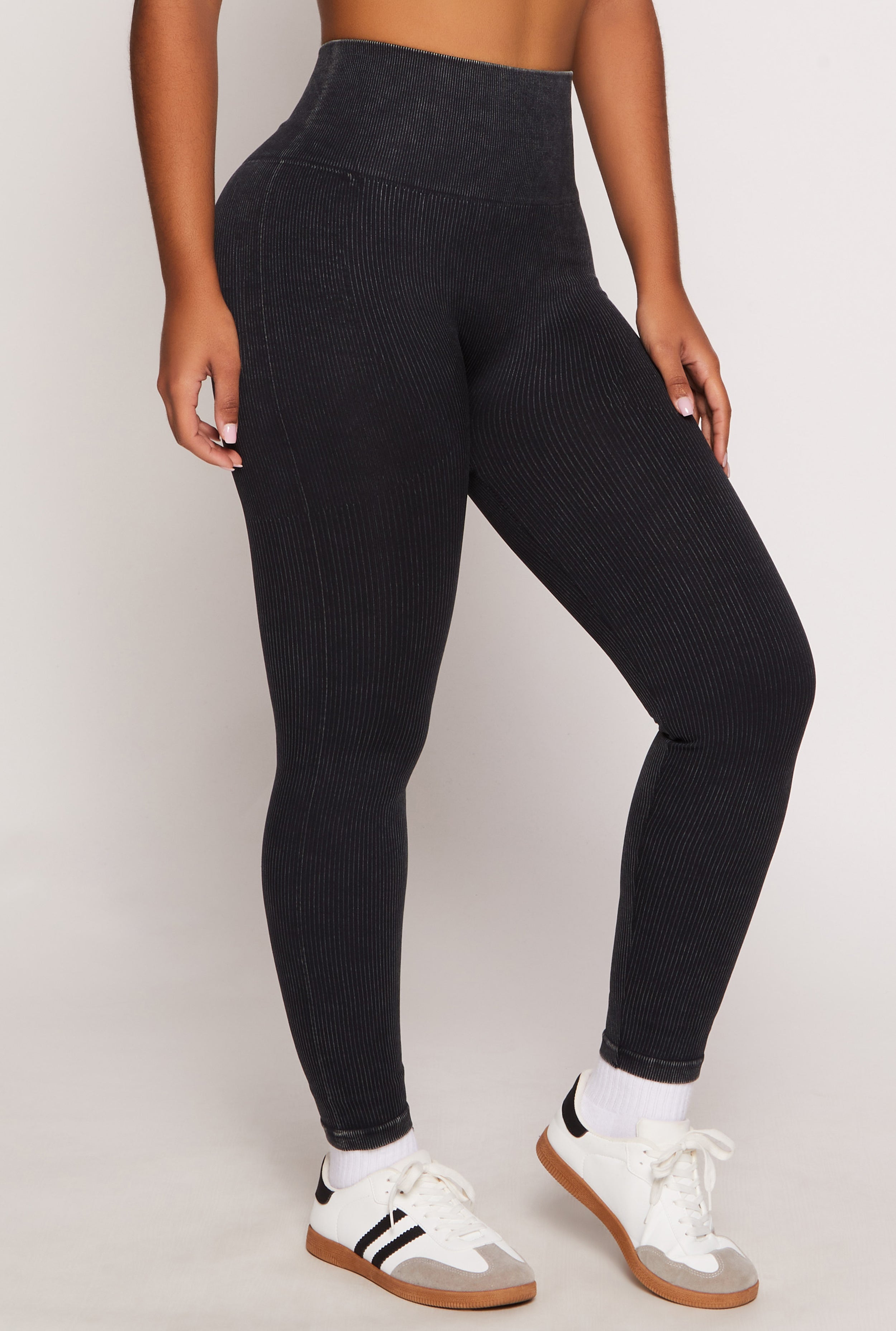 Daisy Ribbed Knit High Waist Leggings、mySite、camillekostekn