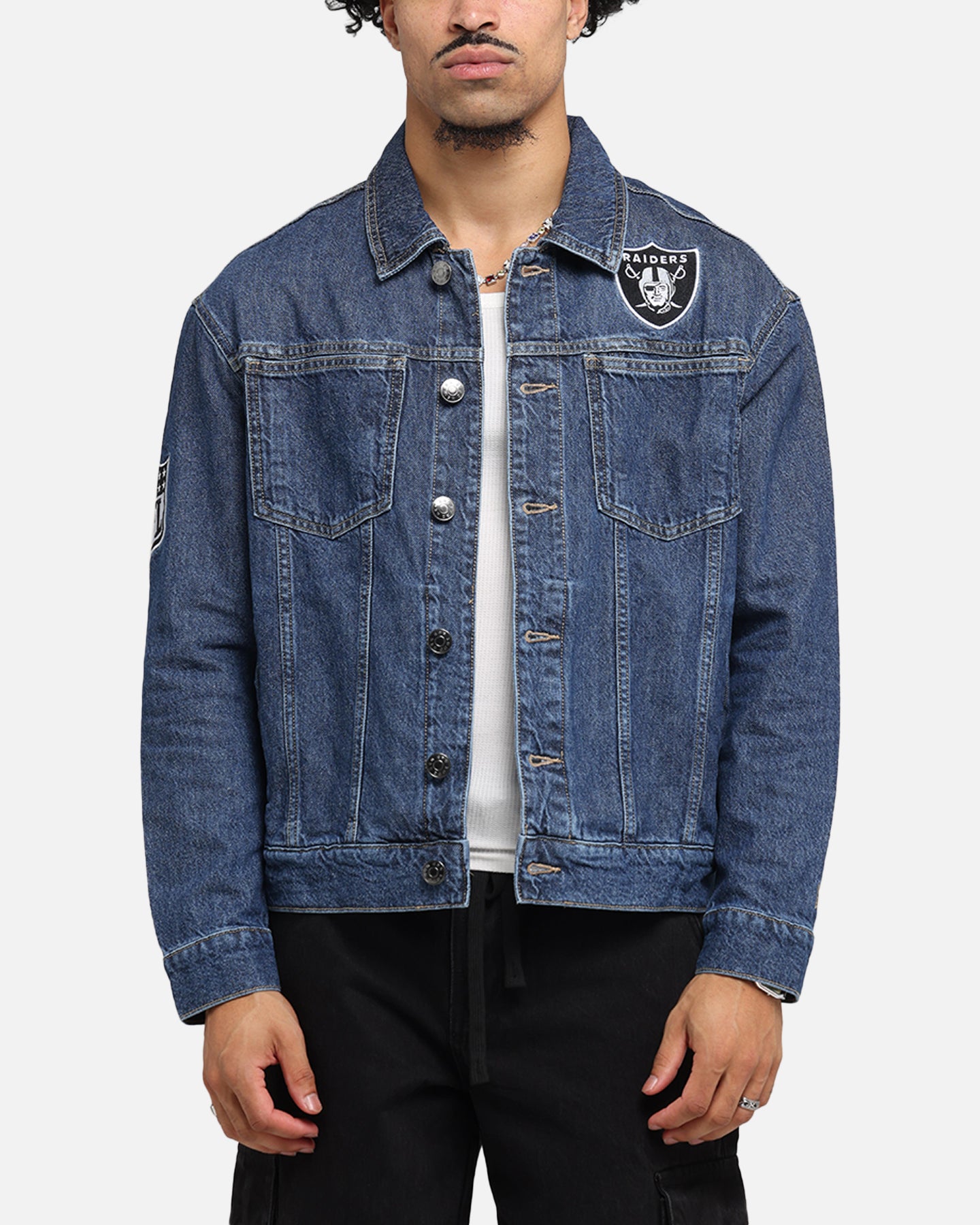 New Era Las Vegas Raiders NFL Denim Jacket Dark Blue、mySite、zt4zffjzw