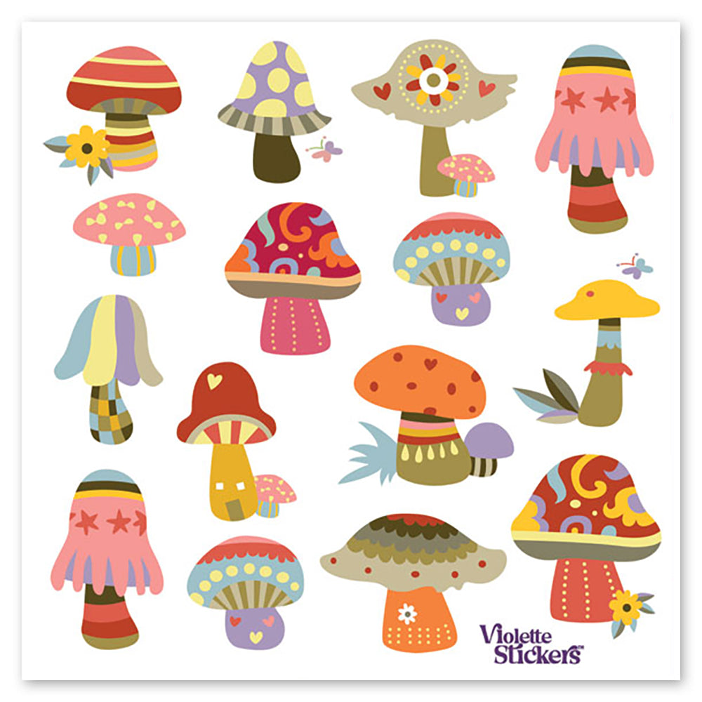  Muted Mushrooms Stickers、mySite、ghnorth