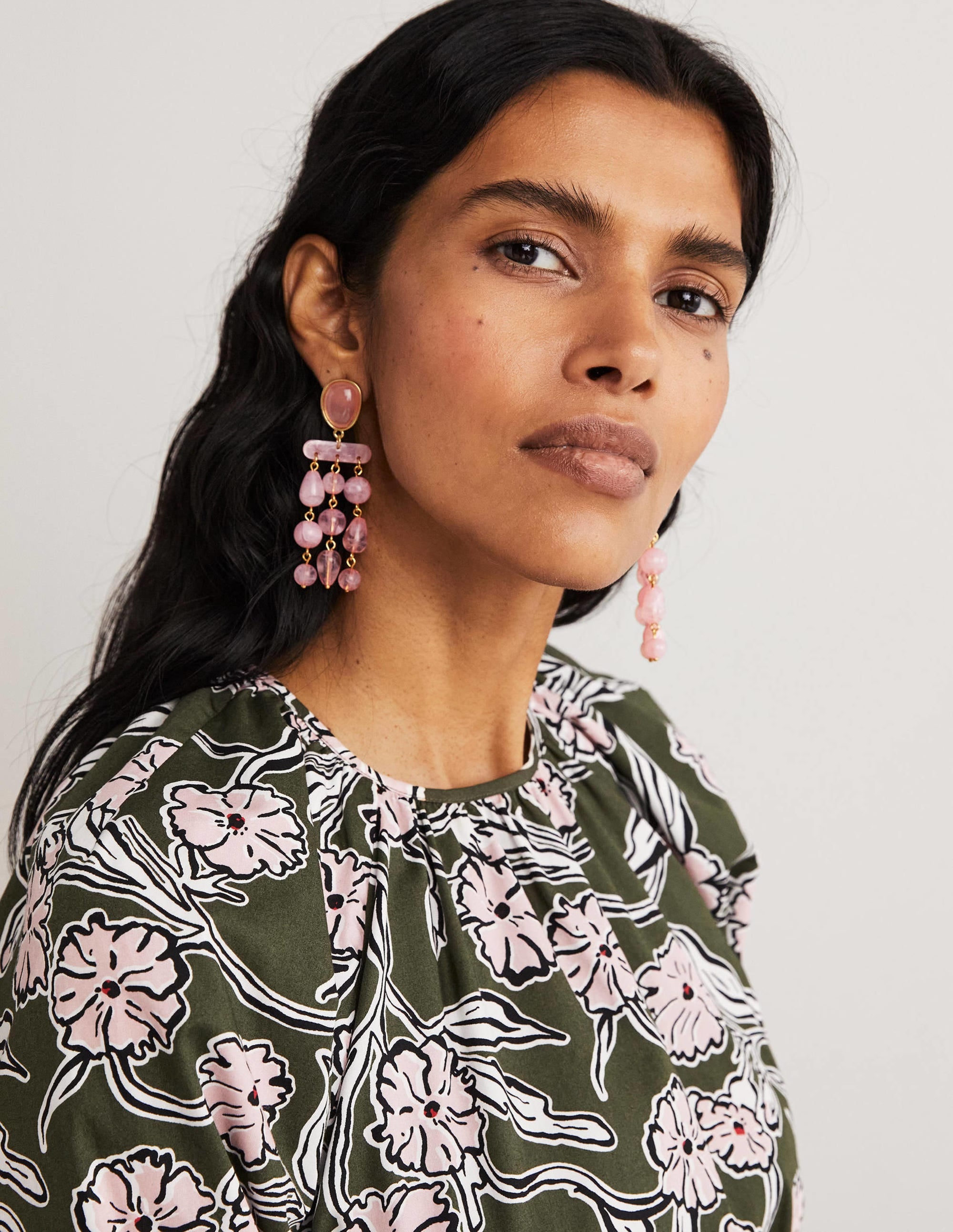  Resin Bead Chandelier Earrings-Pink、mySite、ashleygrahame