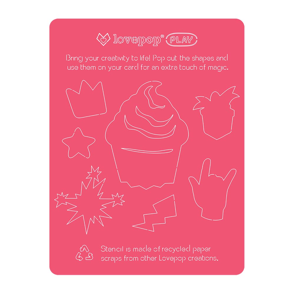 Playpop Card™: Girl Power Birthday Cupcake、mySite、solidvoid