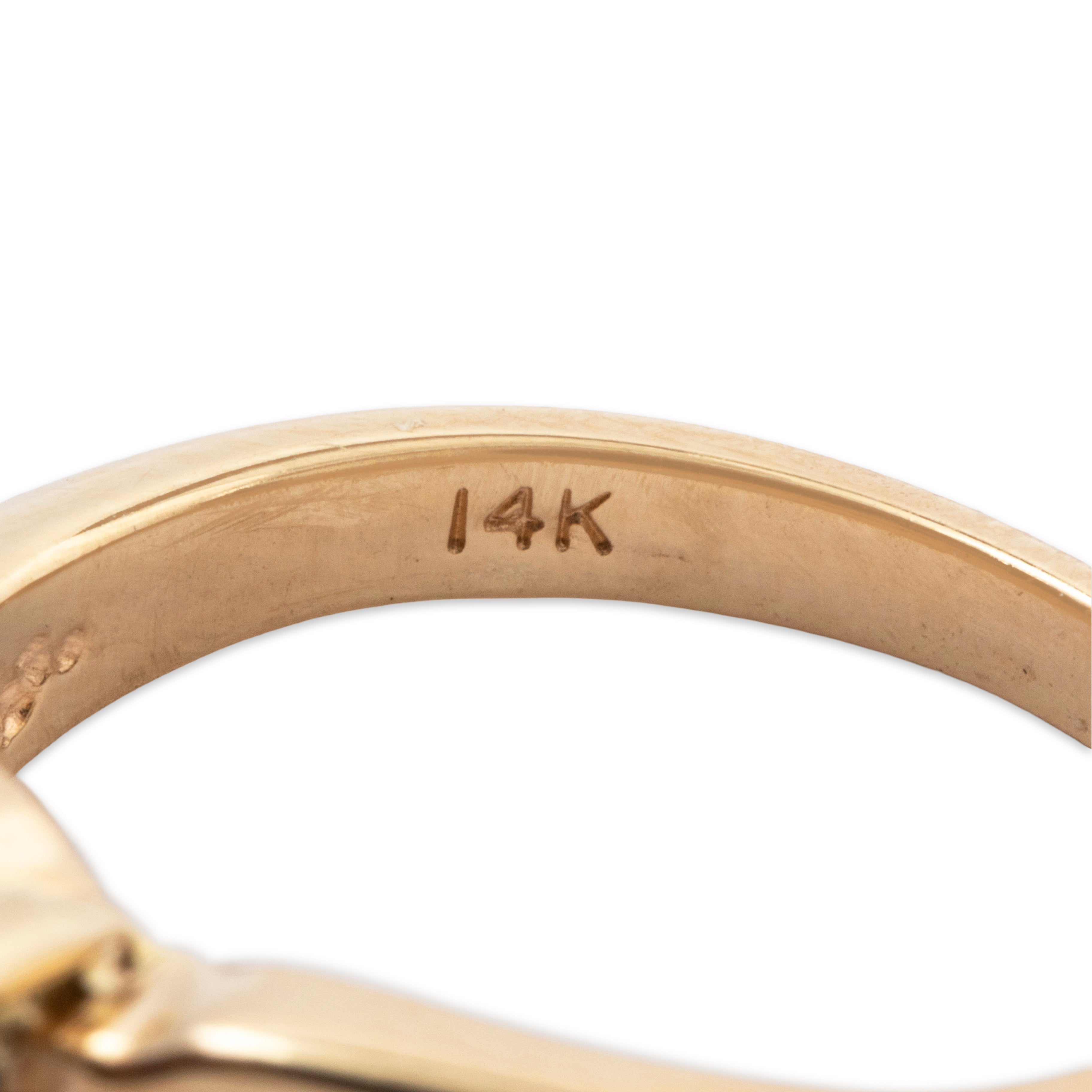 Vintage 14k Yellow Gold Golden Pearl Diamond Sophisticated Ring 6.25、mySite、hinf8tx79