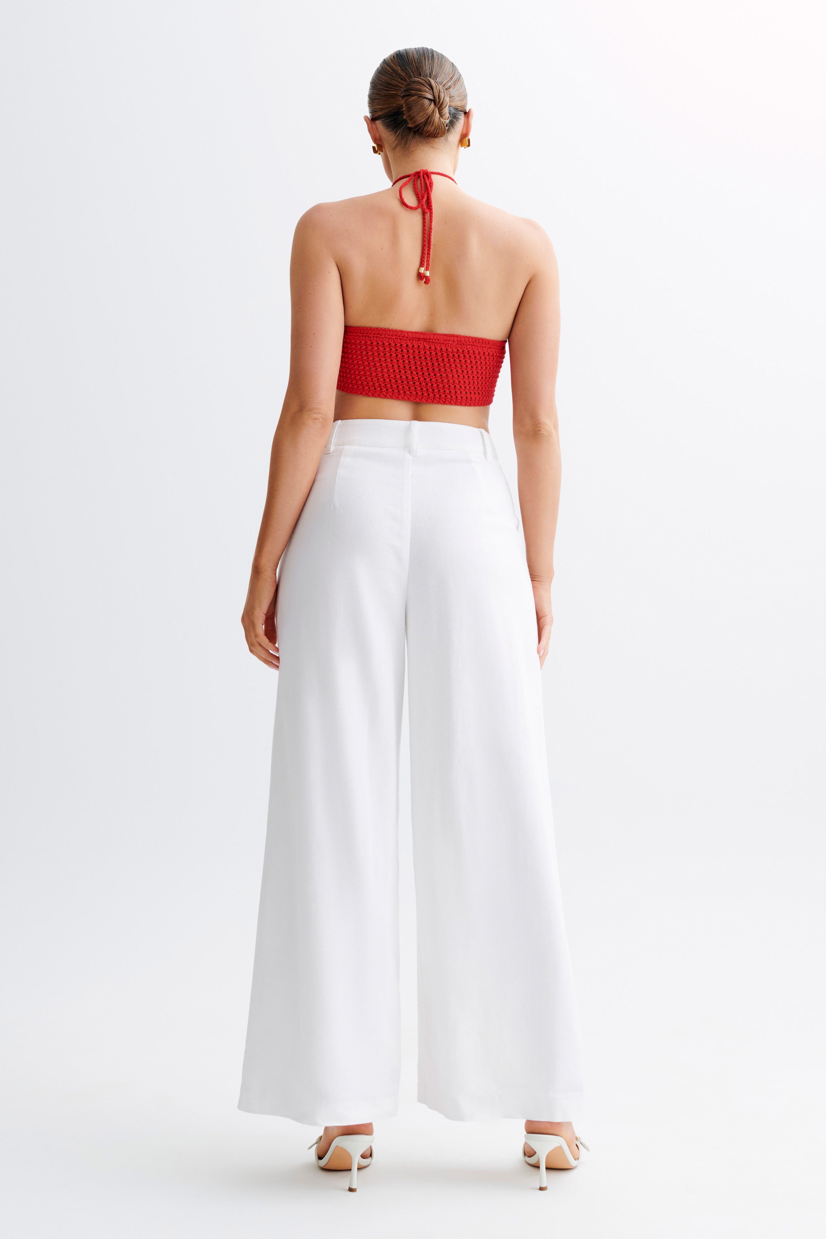 Bailey Floral Crochet Halter Top - Pomegranate、mySite、solidvoid