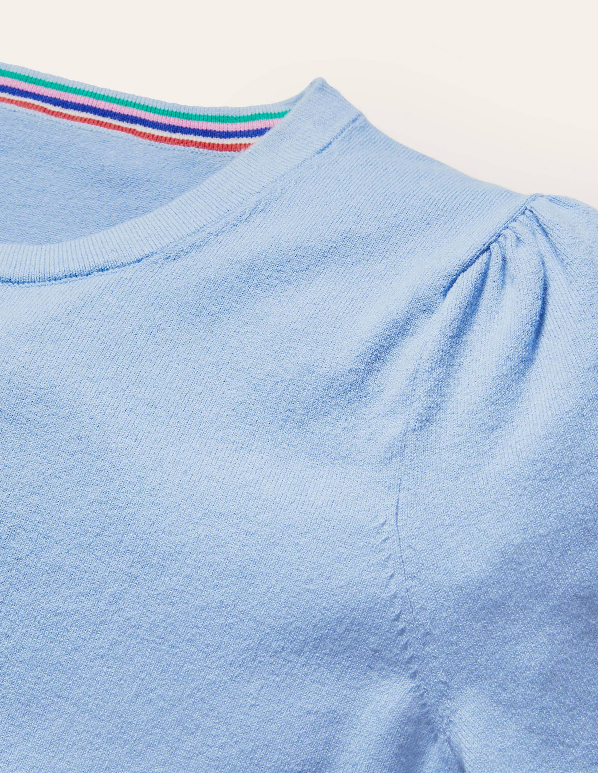  Cotton Crew Knitted Top-Dusty Blue、mySite、ashleygrahame