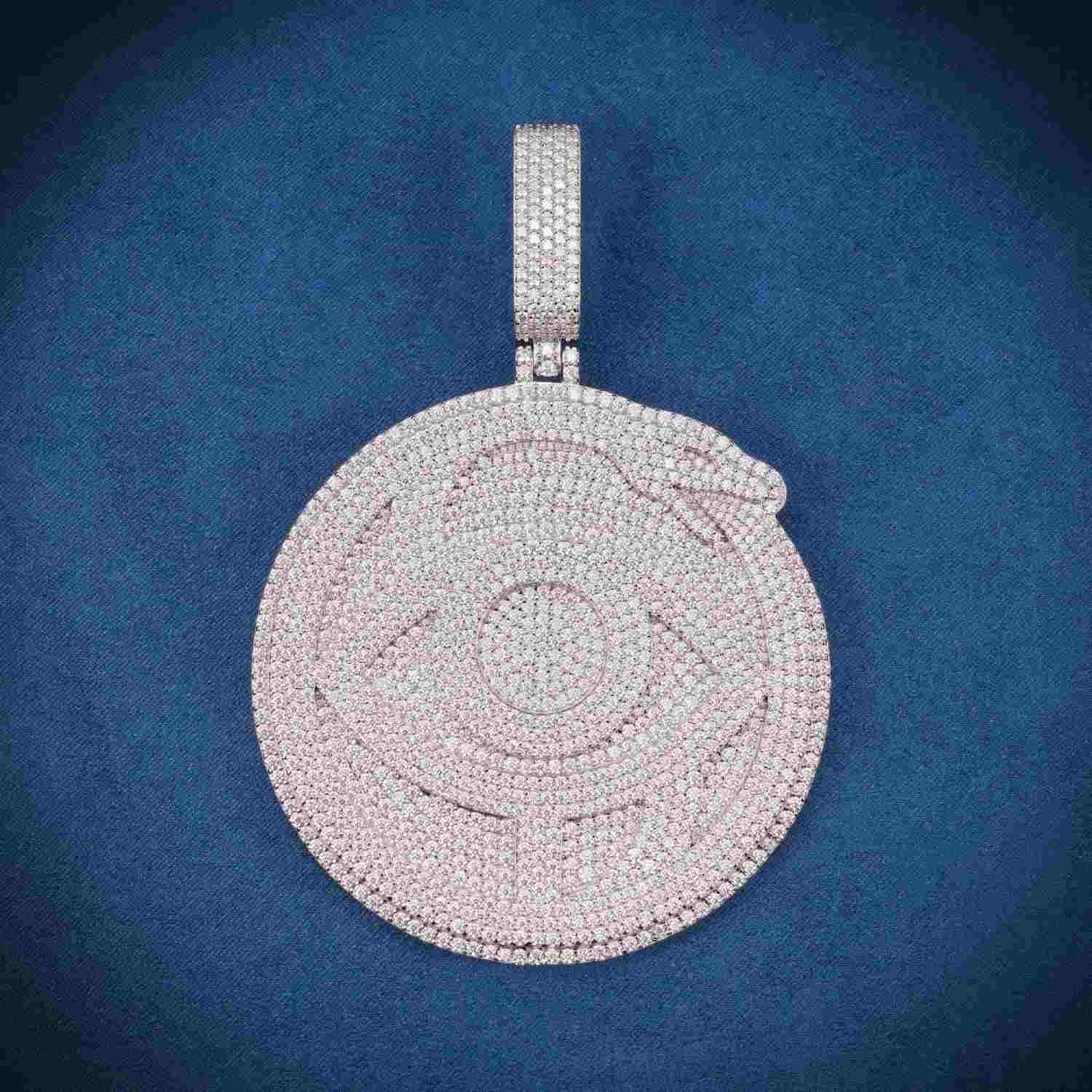 Custom Snake Moissanite Circle Pendant 14k Gold、mySite、hinf8tx79