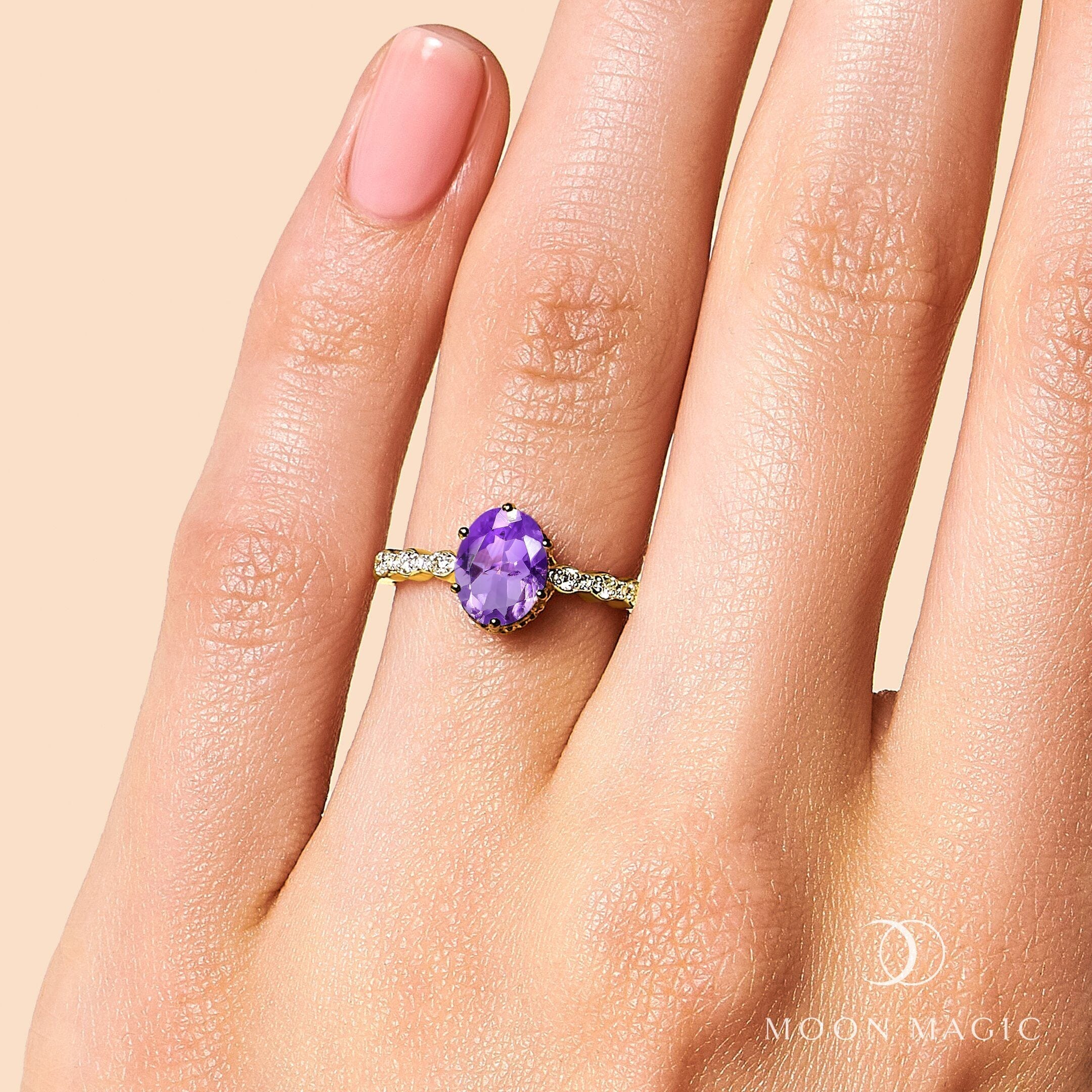 Amethyst Lab Diamond Ring - Mirth、mySite、hinf8tx79