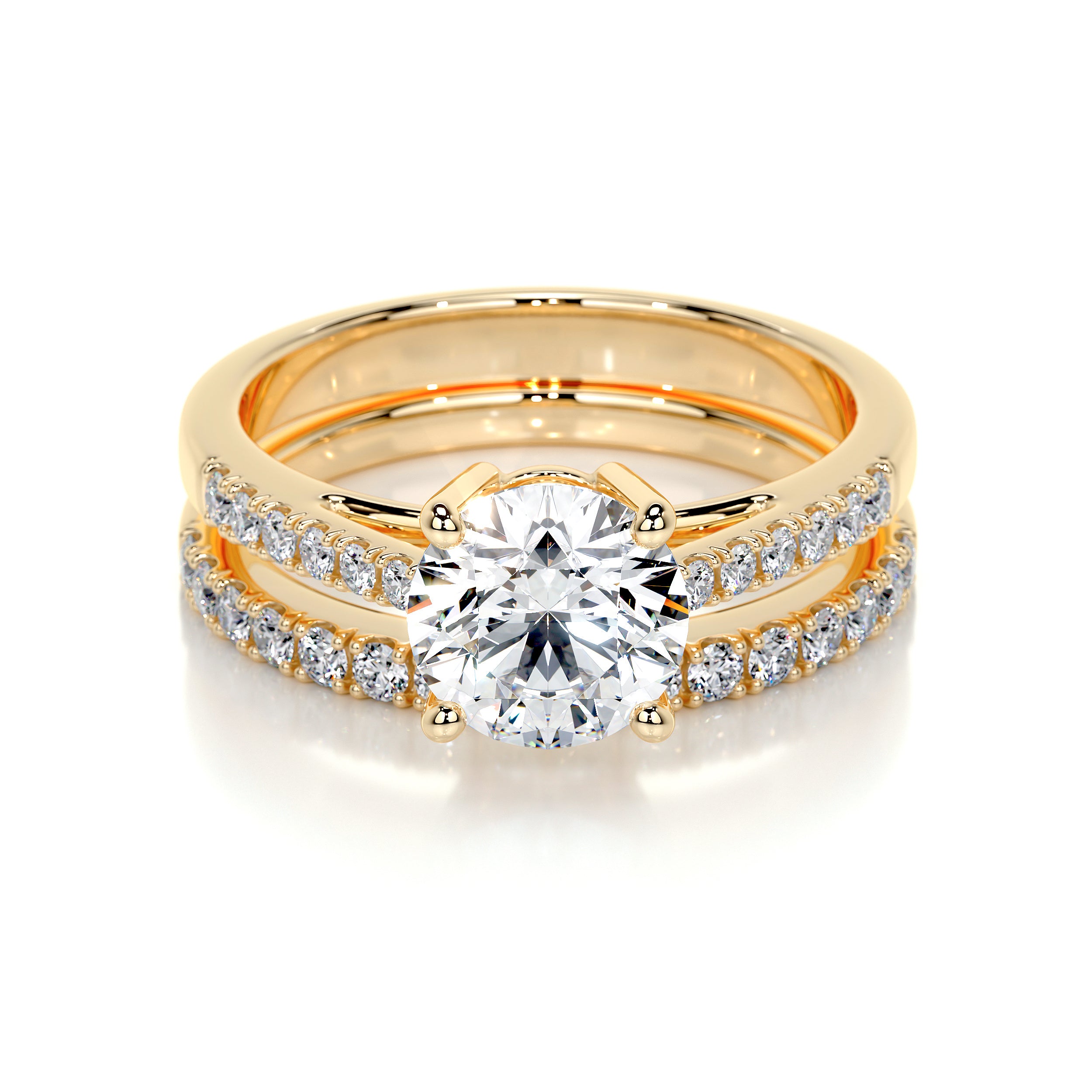 Anna Luxe Lab Grown Diamond Bridal Set -18K Yellow Gold、mySite、hinf8tx79