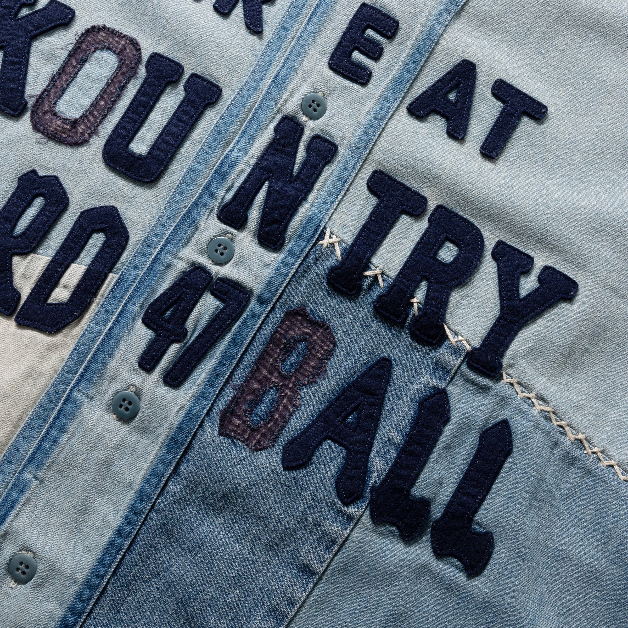 8OZ RECONSTRUCTION DENIM GREAT KOUNTRY BASEBALL SHIRT、mySite、zt4zffjzw